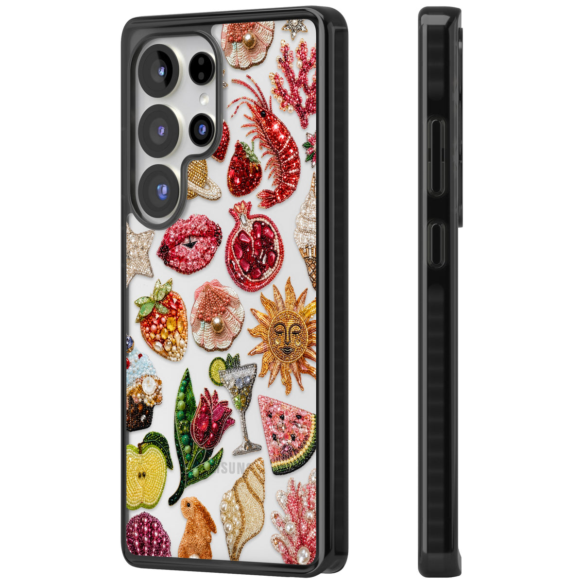 Beaded Riviera Samsung S25 Ultra / Samsung S26 Ultra Impact Black Phone Case side