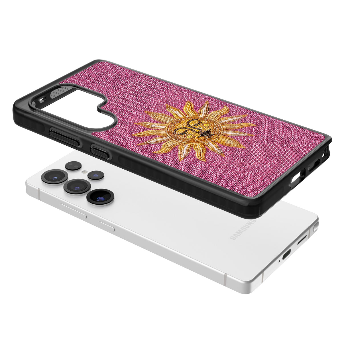 Beaded Sun Samsung S25 Ultra / Samsung S26 Ultra Impact Black Phone Case angled