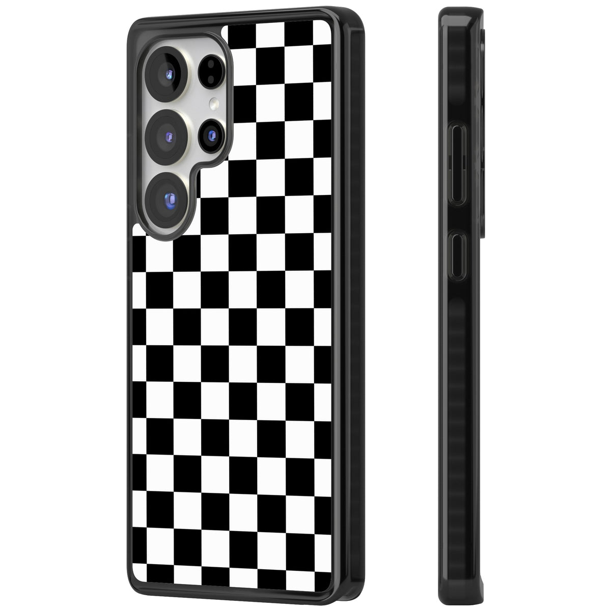 Checkerboard Samsung S25 Ultra / Samsung S26 Ultra Impact Black Phone Case side