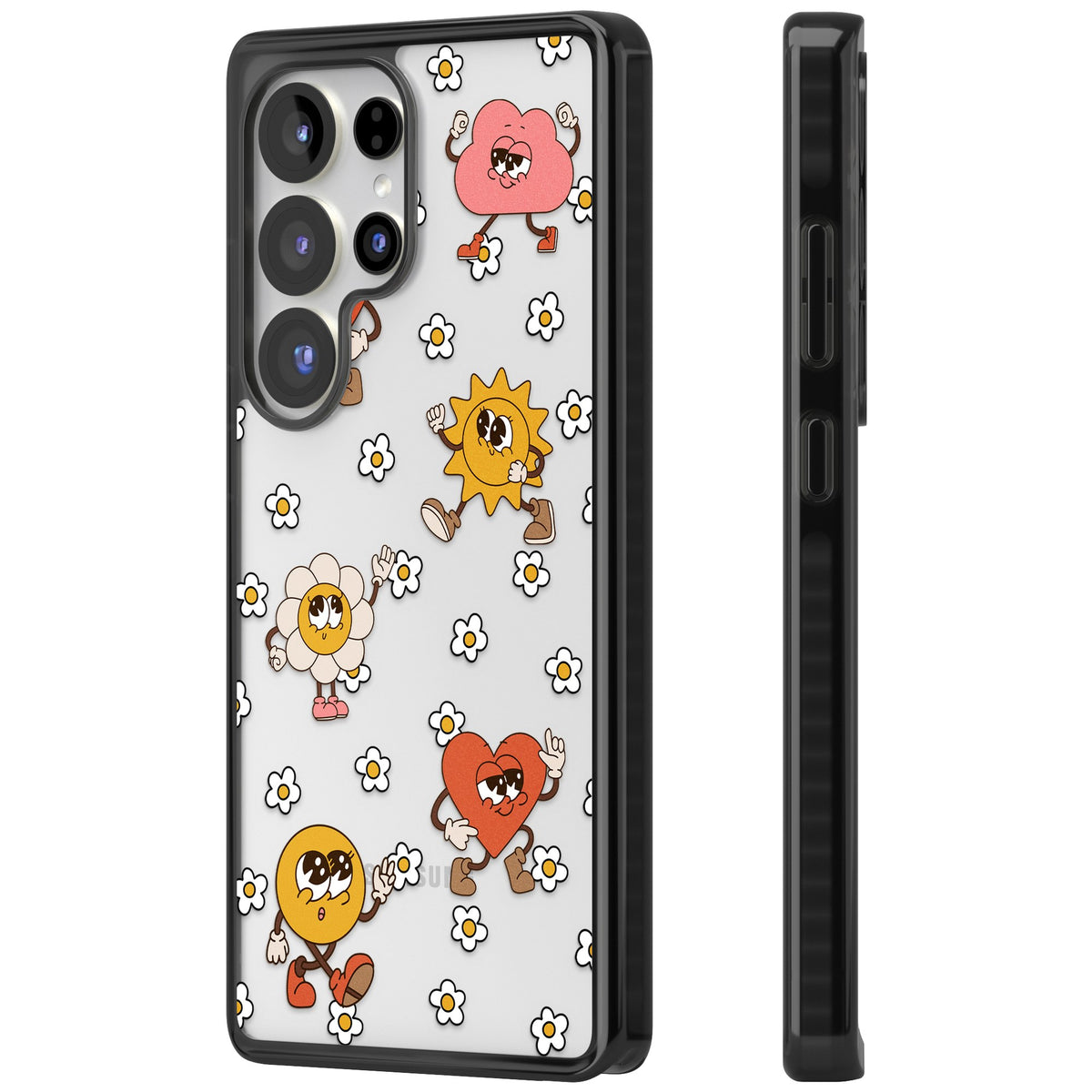 Daisies & Friends Samsung S25 Ultra / Samsung S26 Ultra Impact Black Phone Case side