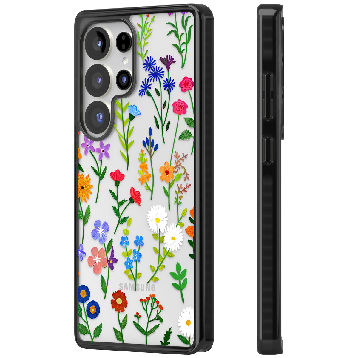 Wildflower Garden Samsung S25 Ultra / Samsung S26 Ultra Impact Black Phone Case side