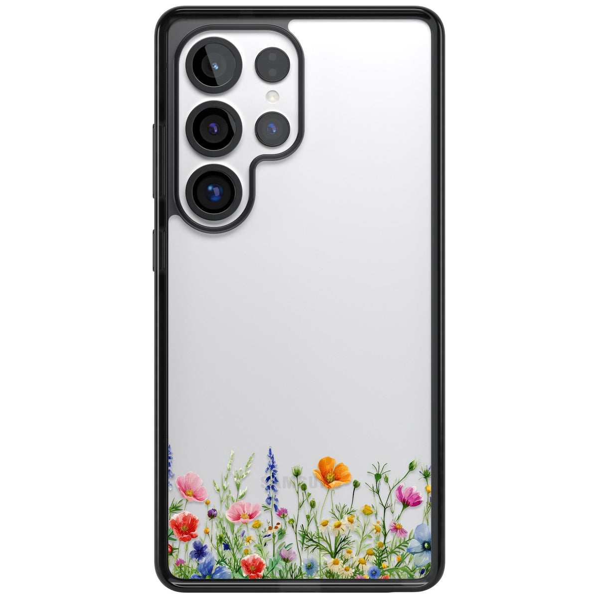 Minimal Wildflowers Samsung S25 Ultra / Samsung S26 Ultra Impact Black Phone Case front
