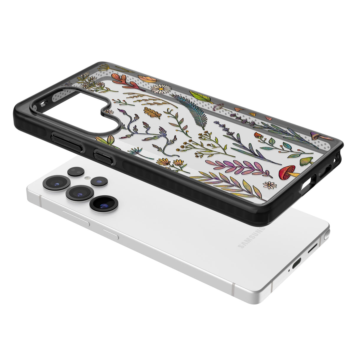 Autumn Wildflowers Samsung S25 Ultra / Samsung S26 Ultra Impact Black Phone Case angled