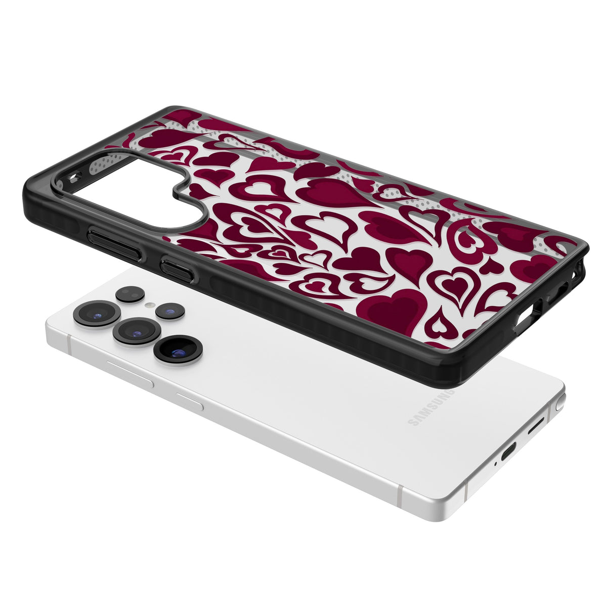 Amour Samsung S25 Ultra / Samsung S26 Ultra Impact Black Phone Case angled