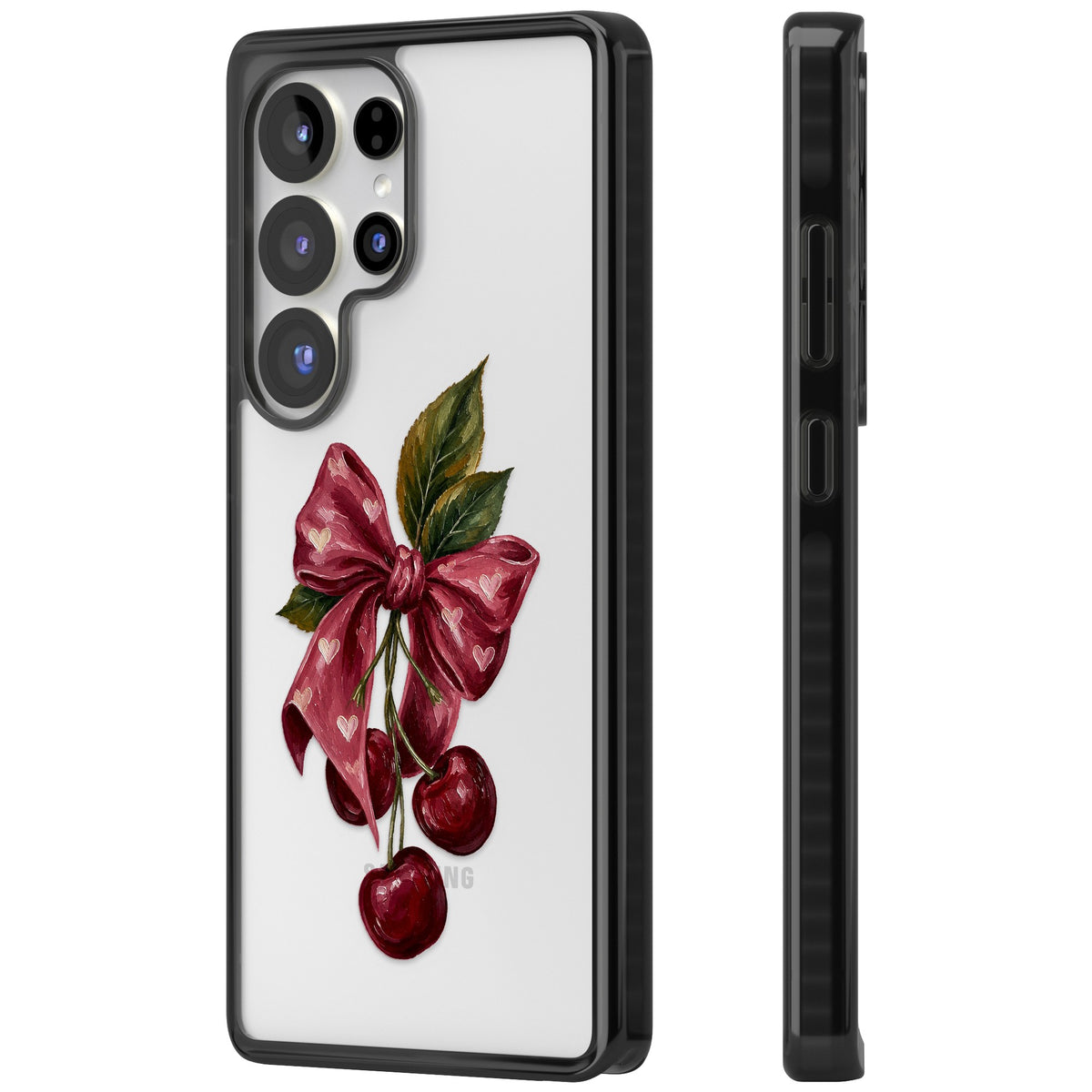 Cherry Sonnet Samsung S25 Ultra / Samsung S26 Ultra Impact Black Phone Case side