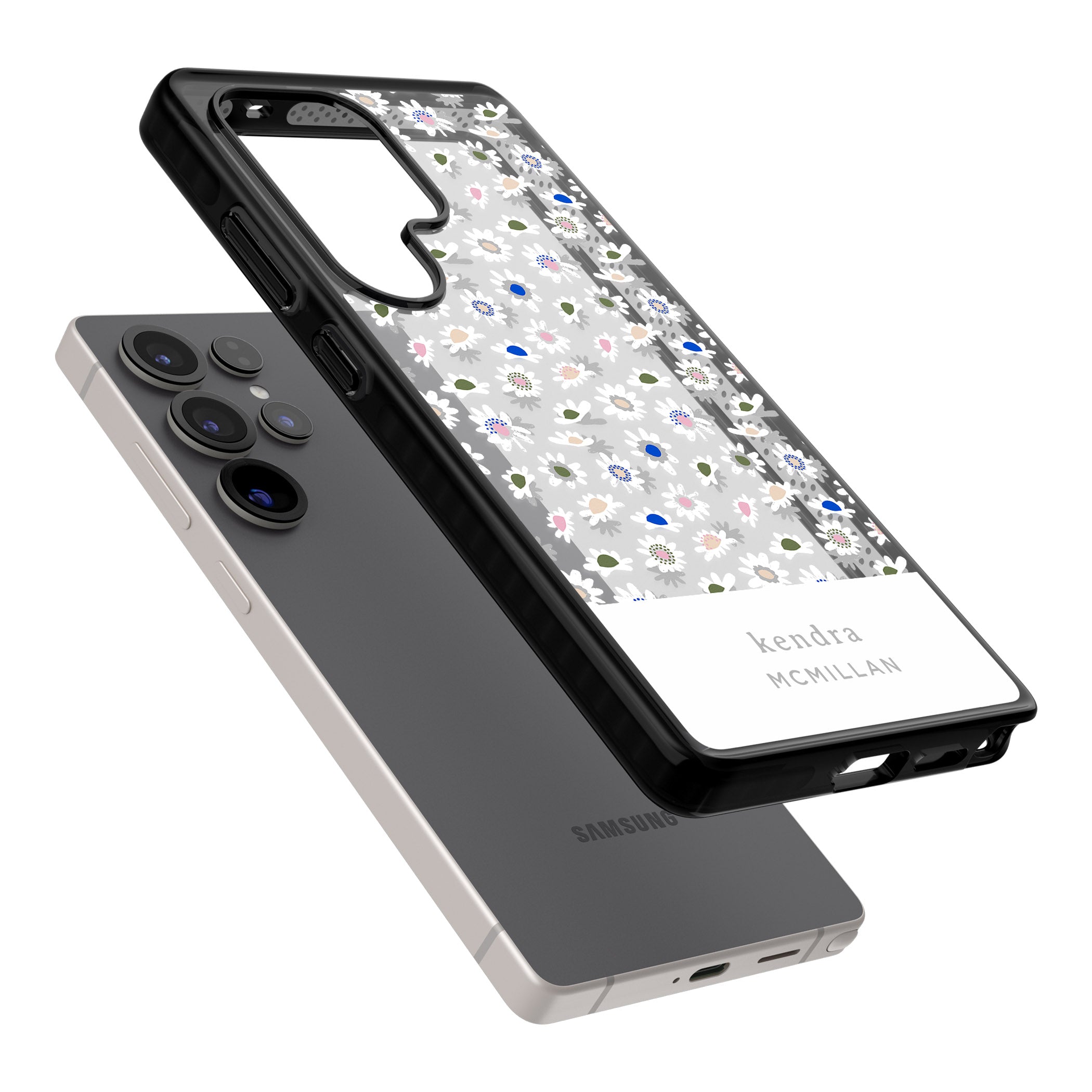 Personalised Grey & White Daisies