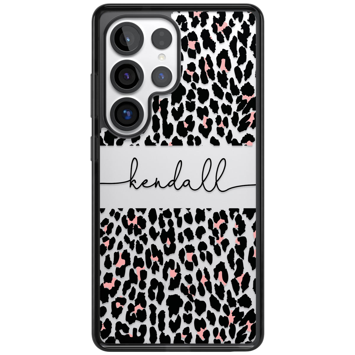 Personalised Tatty Leopard Samsung S25 Ultra / Samsung S26 Ultra Impact Black Phone Case front