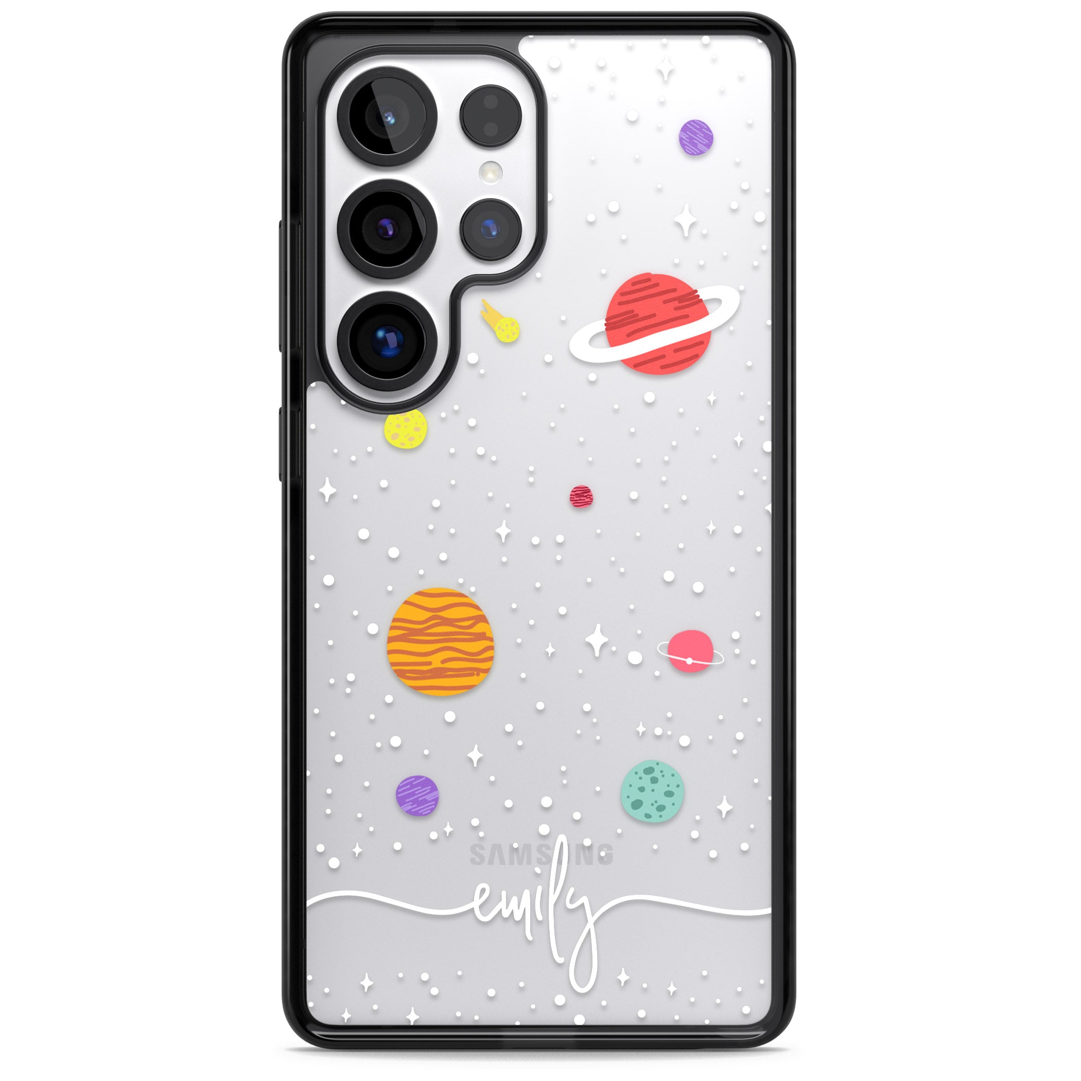 Personalised Cute Cartoon Planet (Clear)