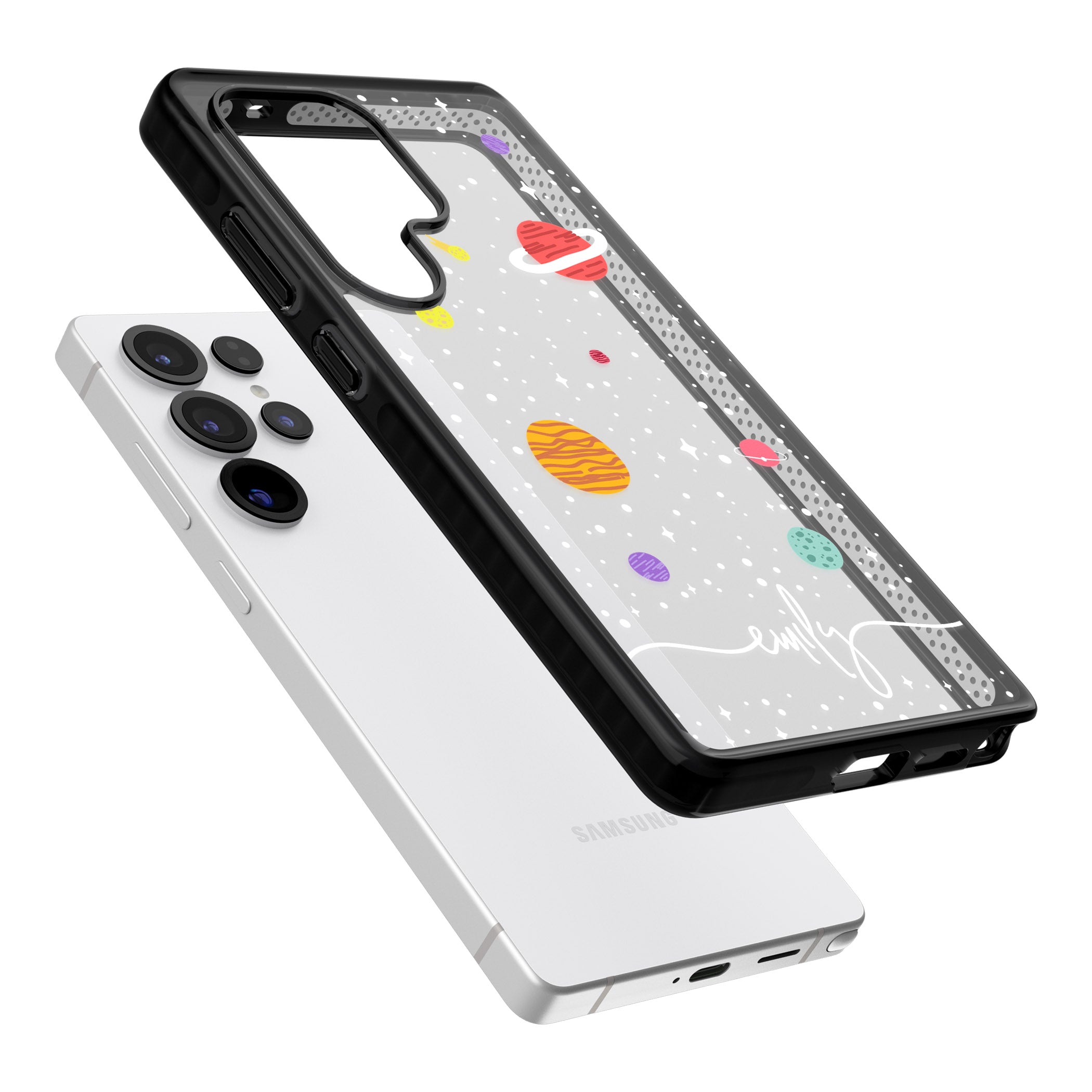 Personalised Cute Cartoon Planet (Clear)