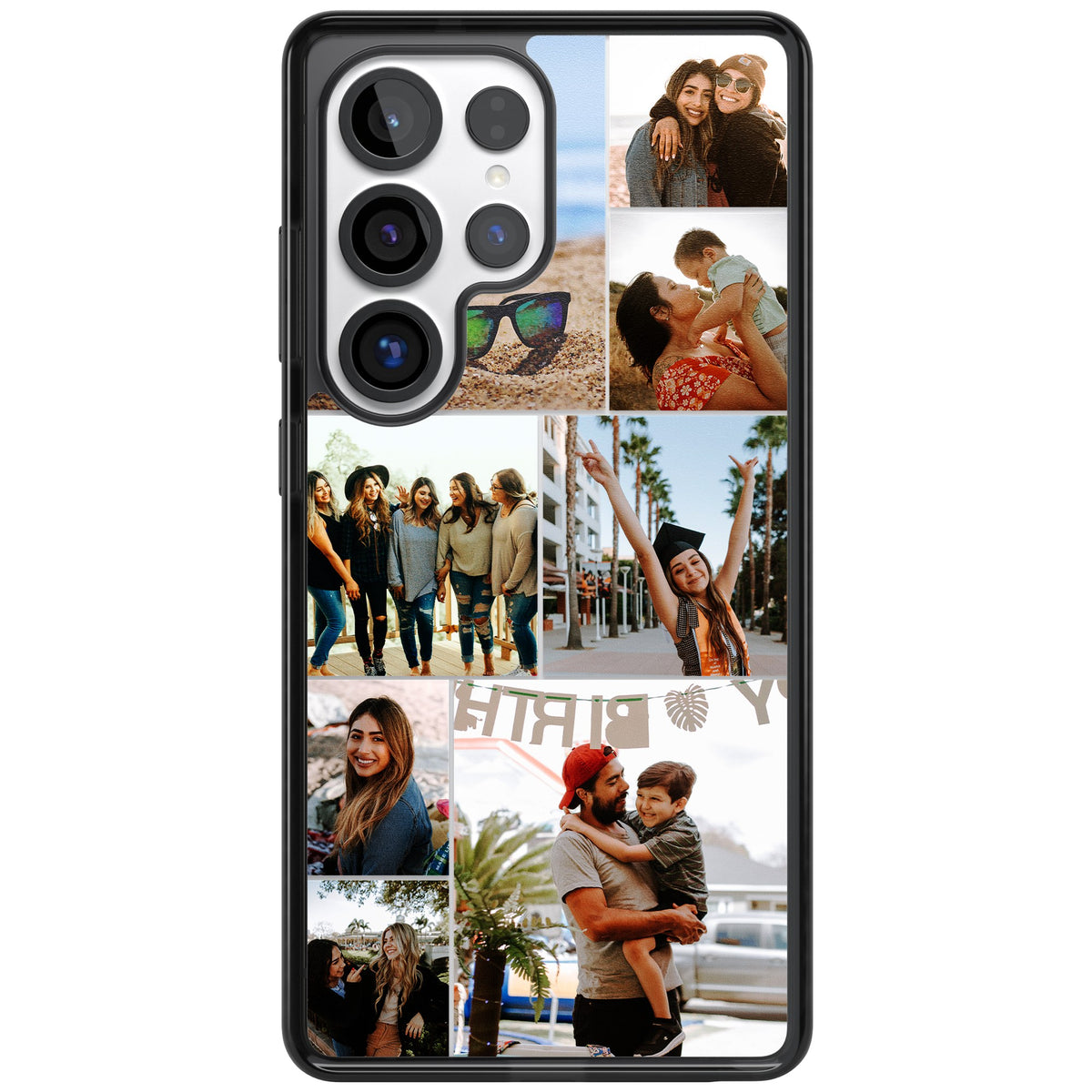 Personalised Photo Grid Samsung S25 Ultra / Samsung S26 Ultra Impact Black Phone Case front