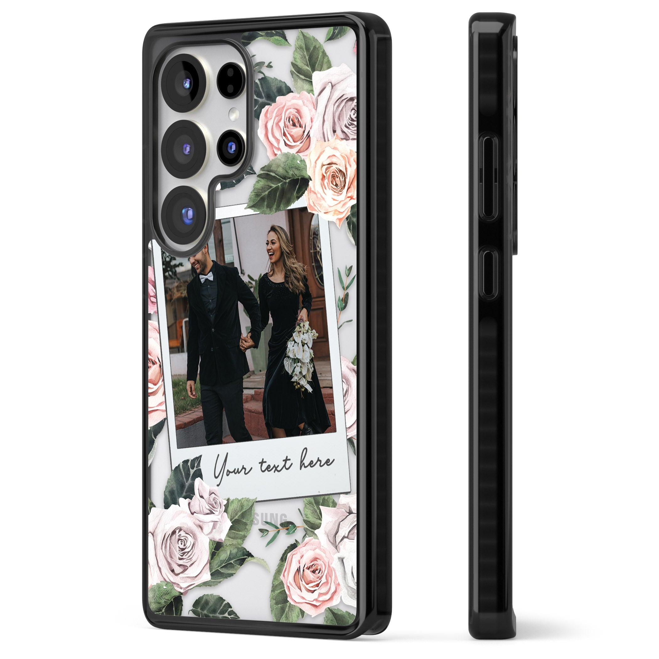 Personalised Floral Instant Camera Photo