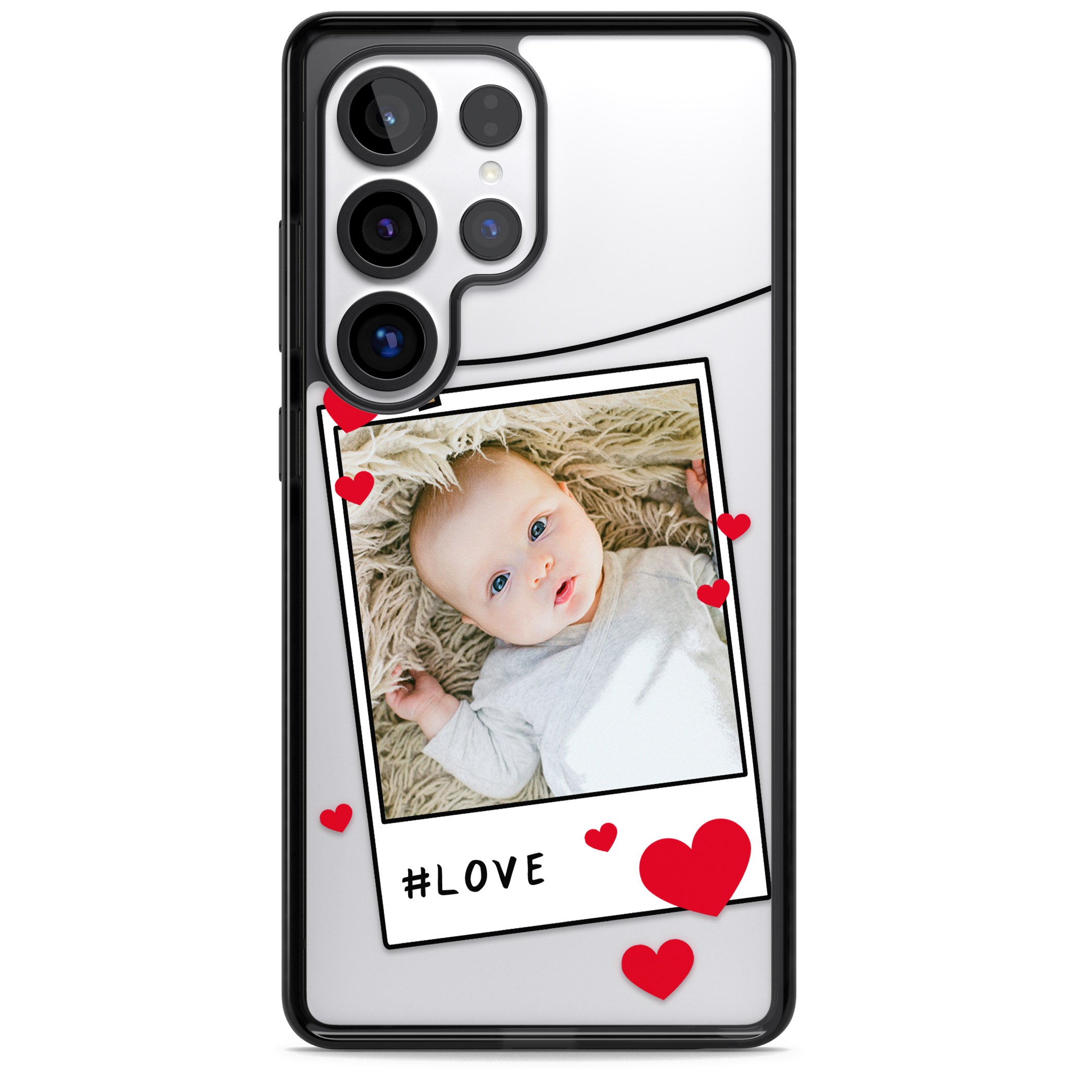 Personalised Paperclip & Hearts Instant Camera Photo