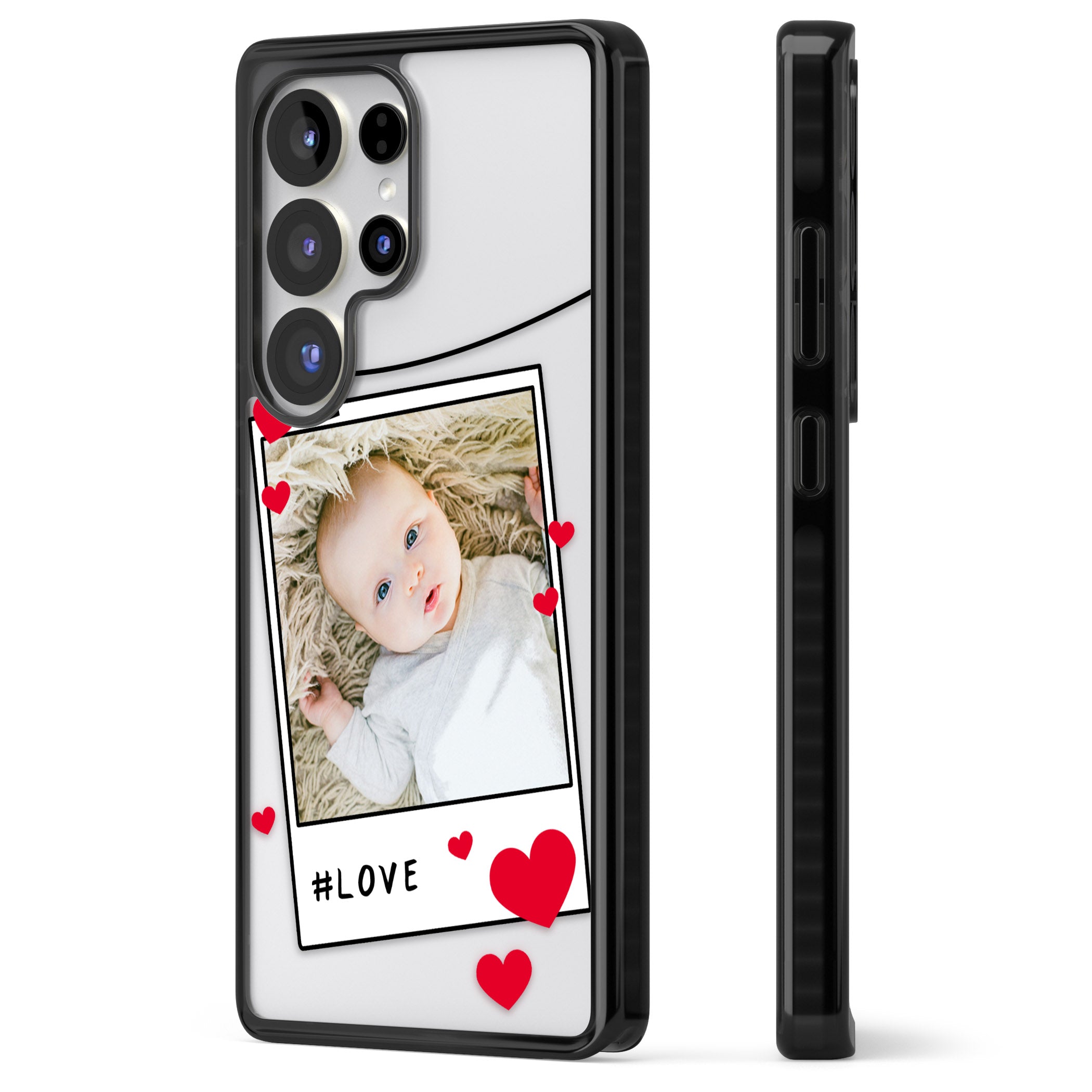 Personalised Paperclip & Hearts Instant Camera Photo