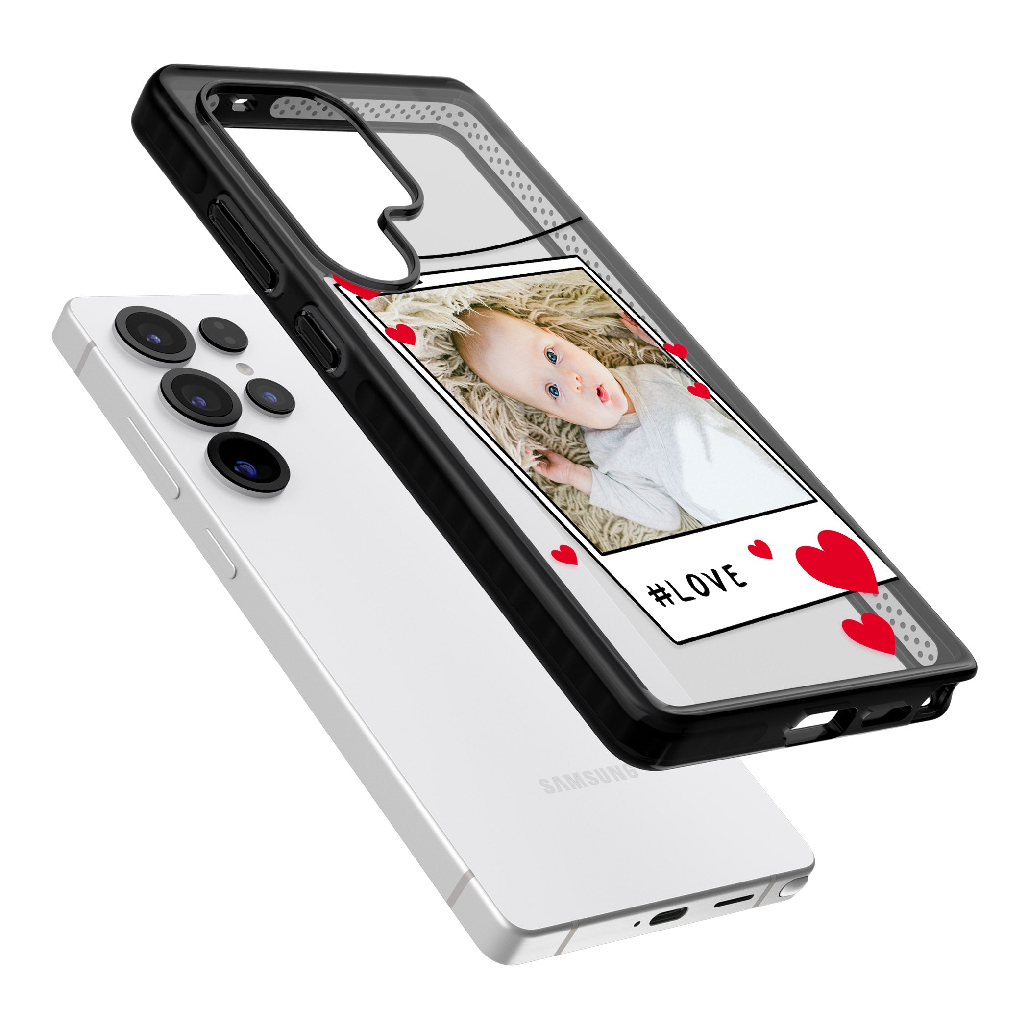 Personalised Paperclip & Hearts Instant Camera Photo