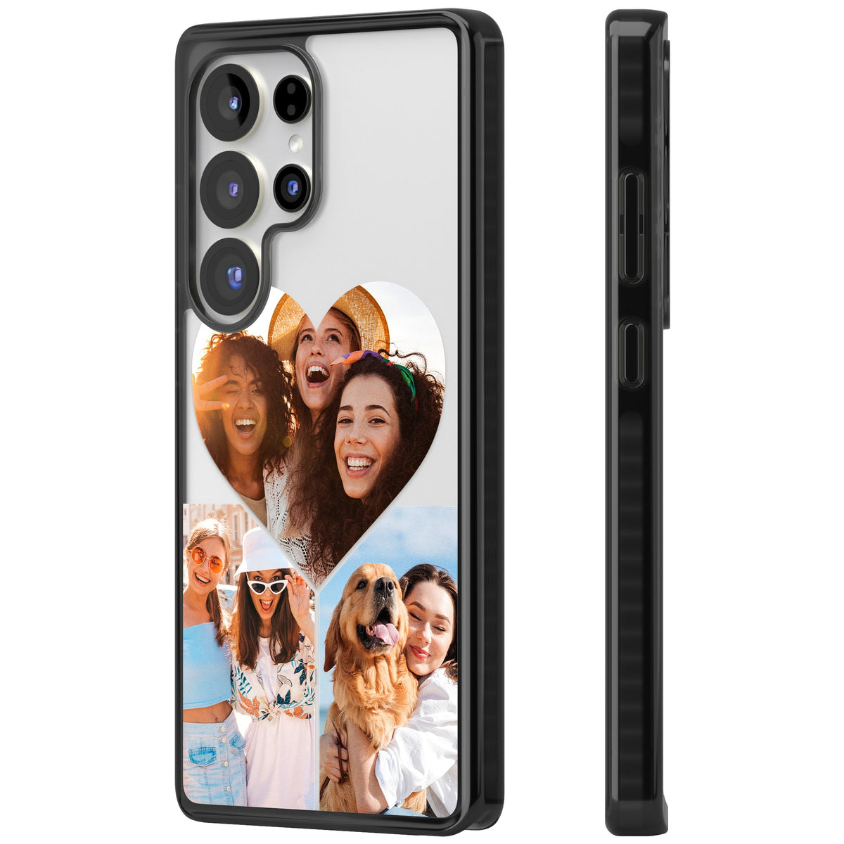 Personalised Heart Photo Samsung S25 Ultra / Samsung S26 Ultra Impact Black Phone Case side