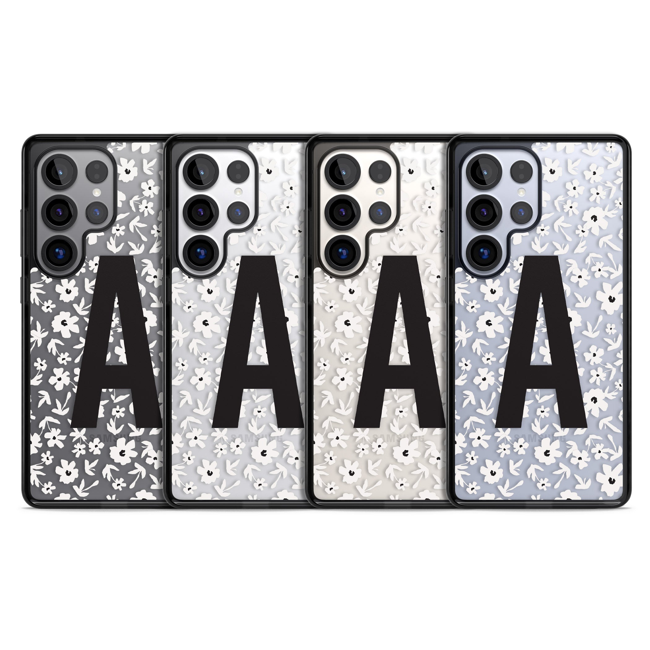 Personalised Bold Initial Floral