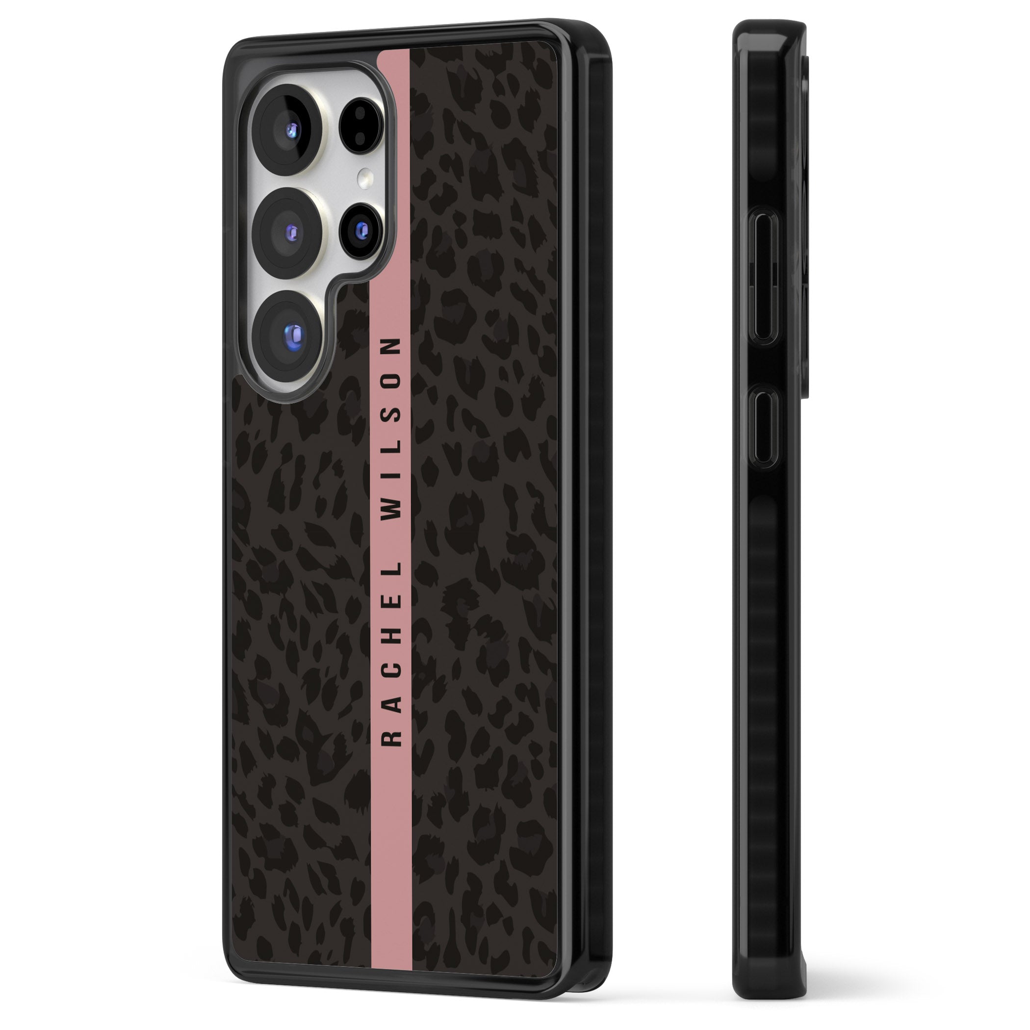 Personalised Pink Stripe Leopard