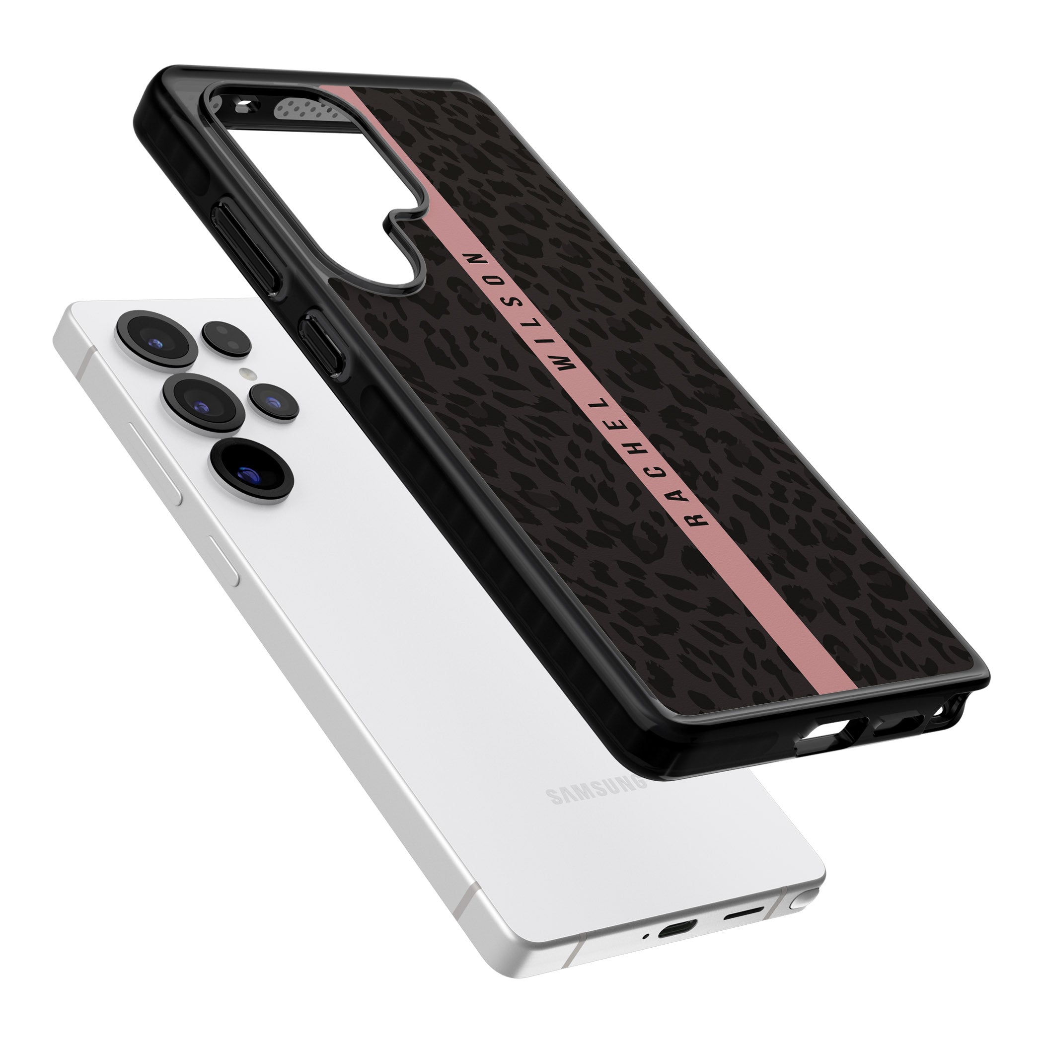 Personalised Pink Stripe Leopard