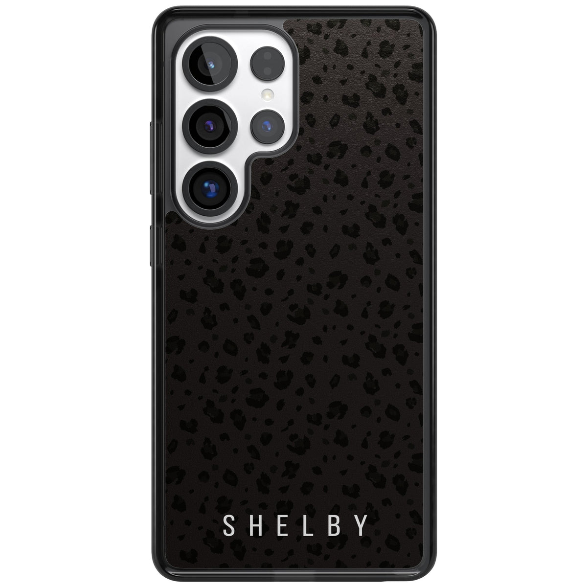 Personalised Dark Leopard Samsung S25 Ultra / Samsung S26 Ultra Impact Black Phone Case front