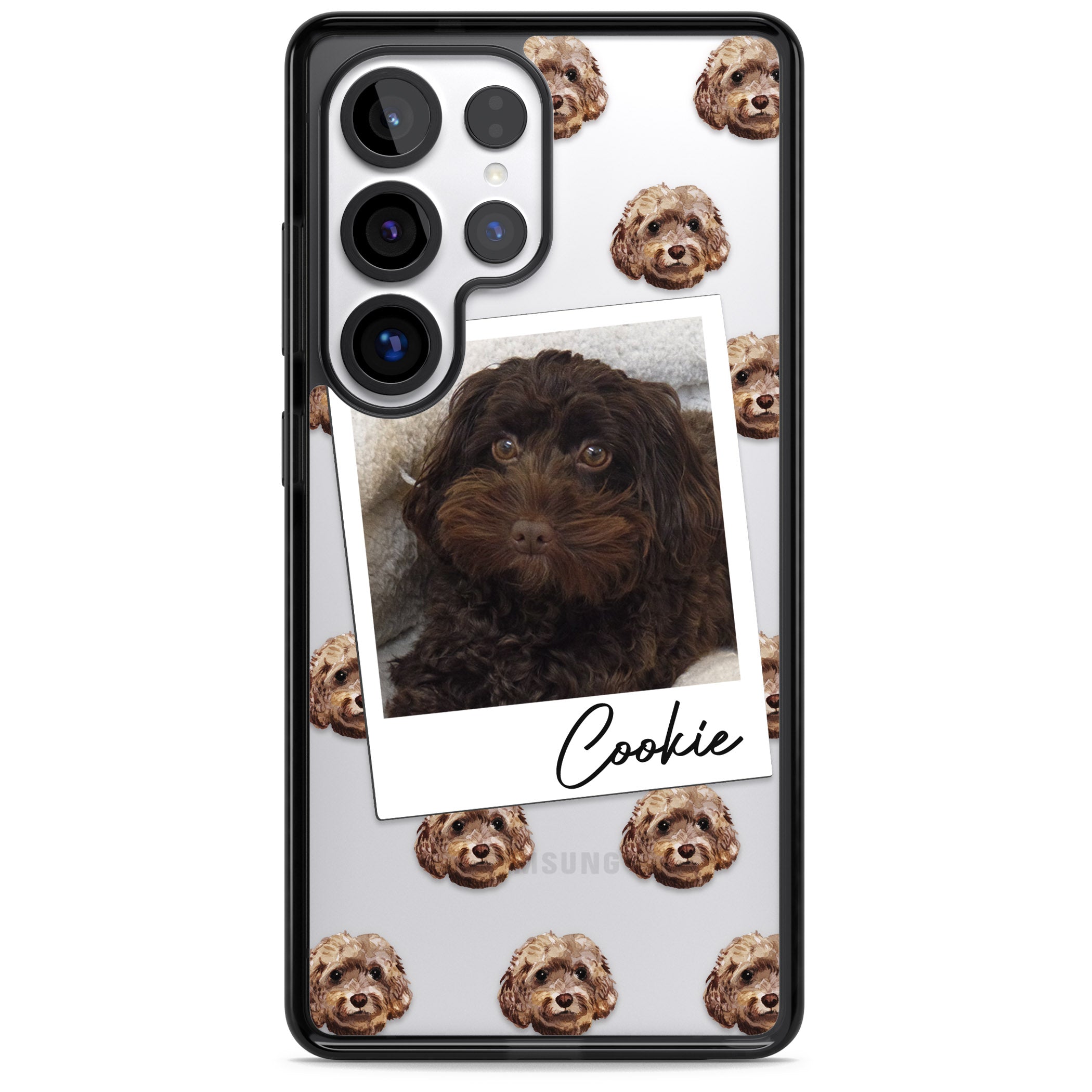 Personalised Brown Cockapoo Instant Camera Photo