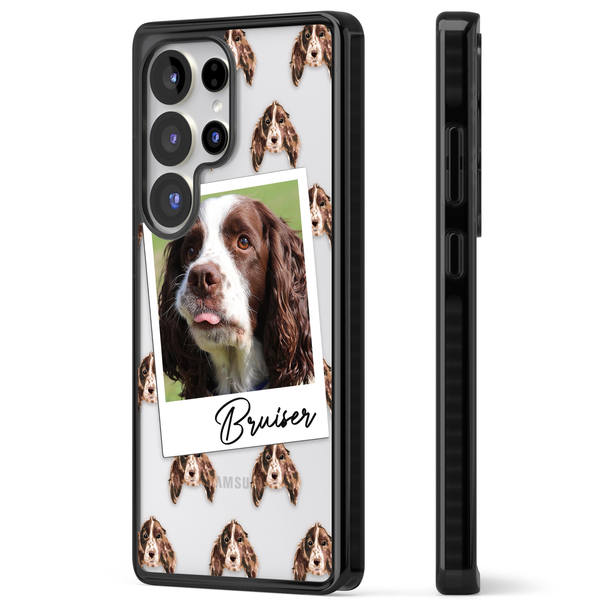 Personalised Springer Spaniel Instant Camera Photo