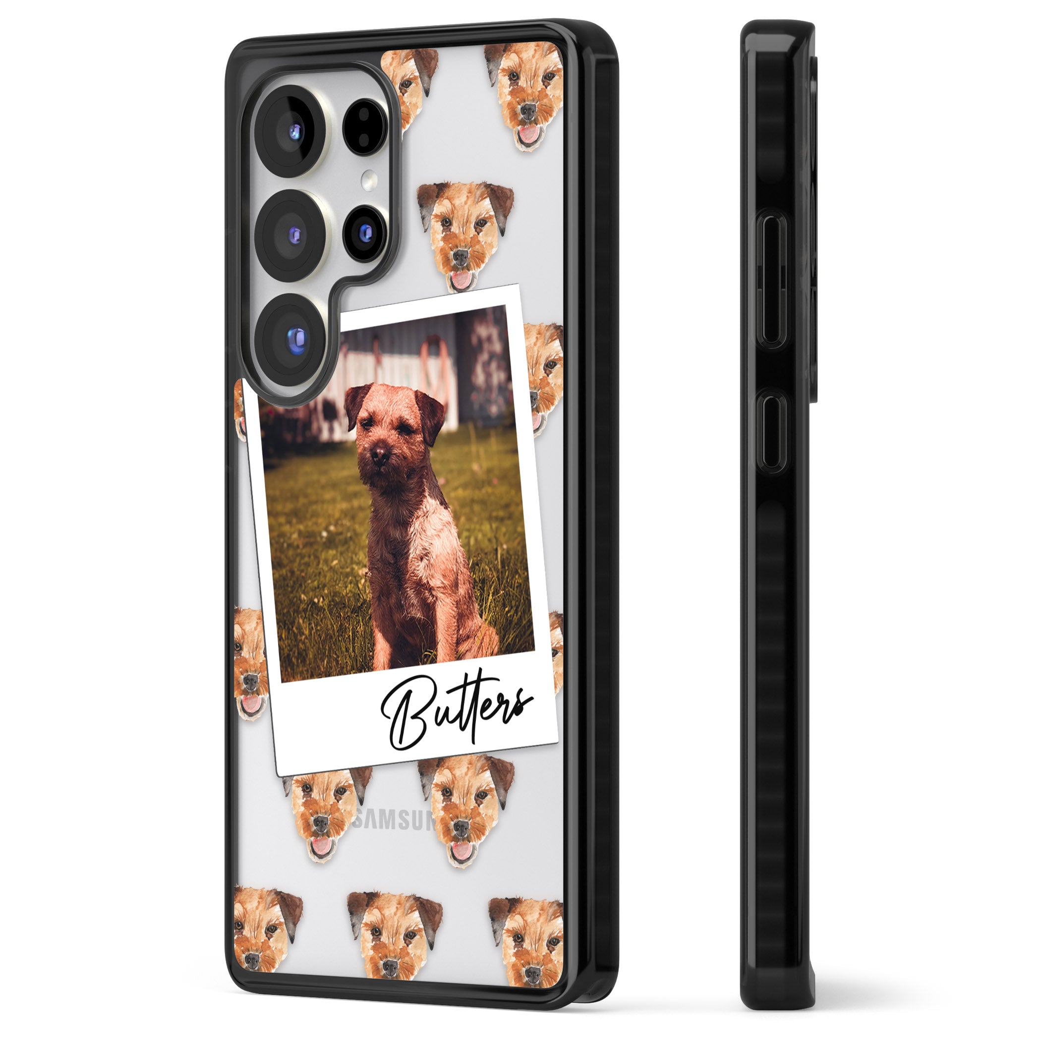 Personalised Border Terrier Instant Camera Photo