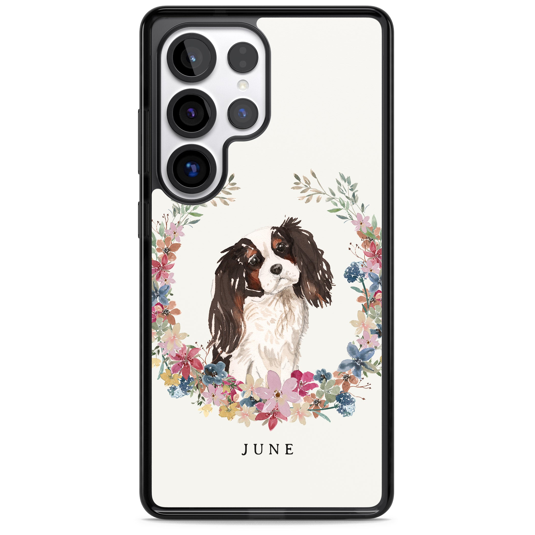 Personalised King Charles Floral Portrait