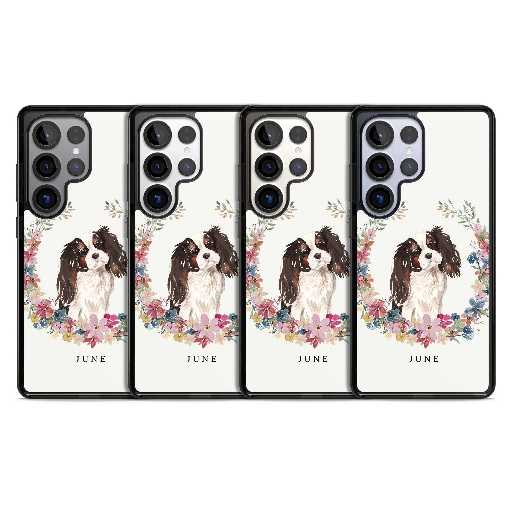 Personalised King Charles Floral Portrait