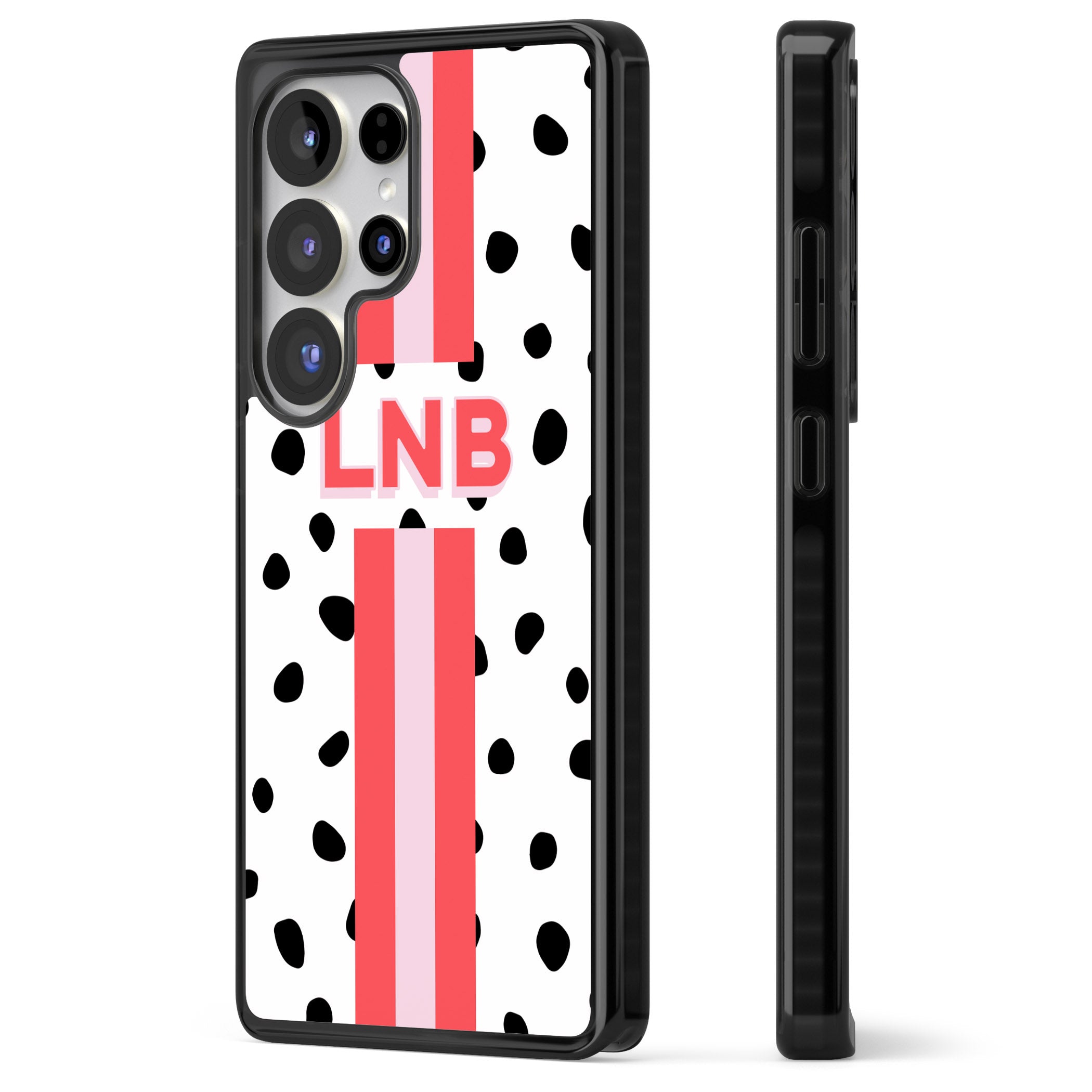 Personalised Polka & Pink Stripe