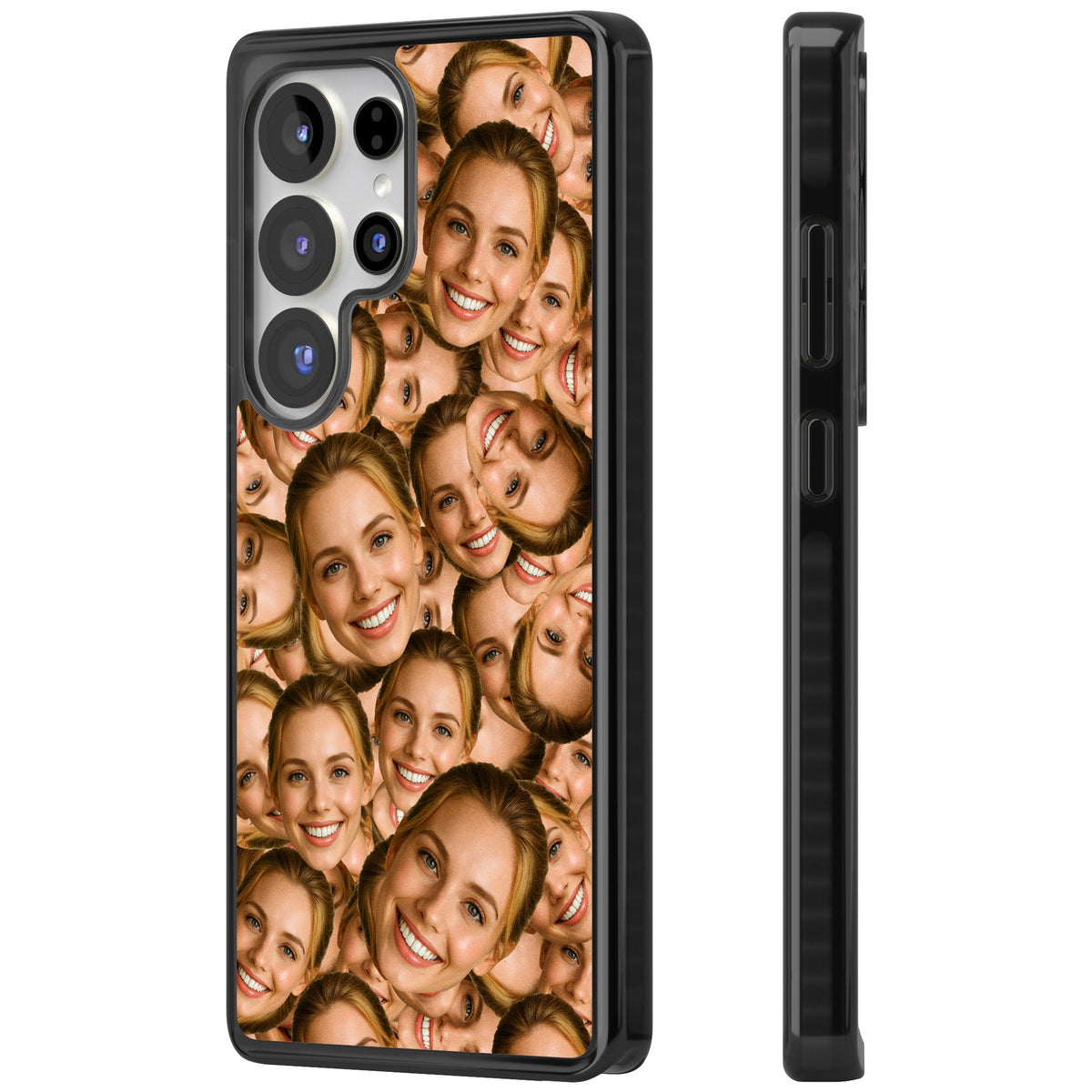 Face Collage Samsung S25 Ultra / Samsung S26 Ultra Impact Black Phone Case side
