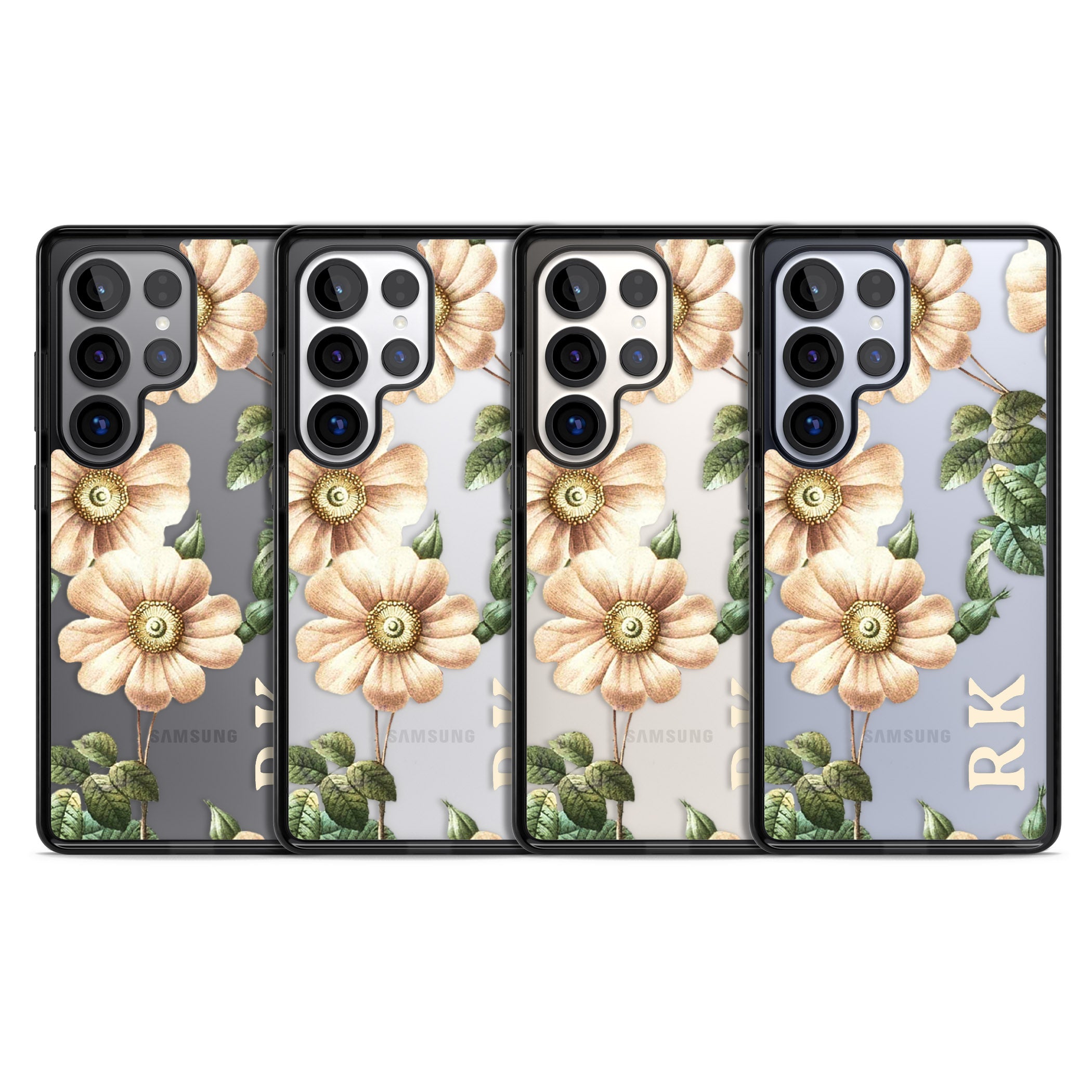 Personalised Vintage Floral Anemone