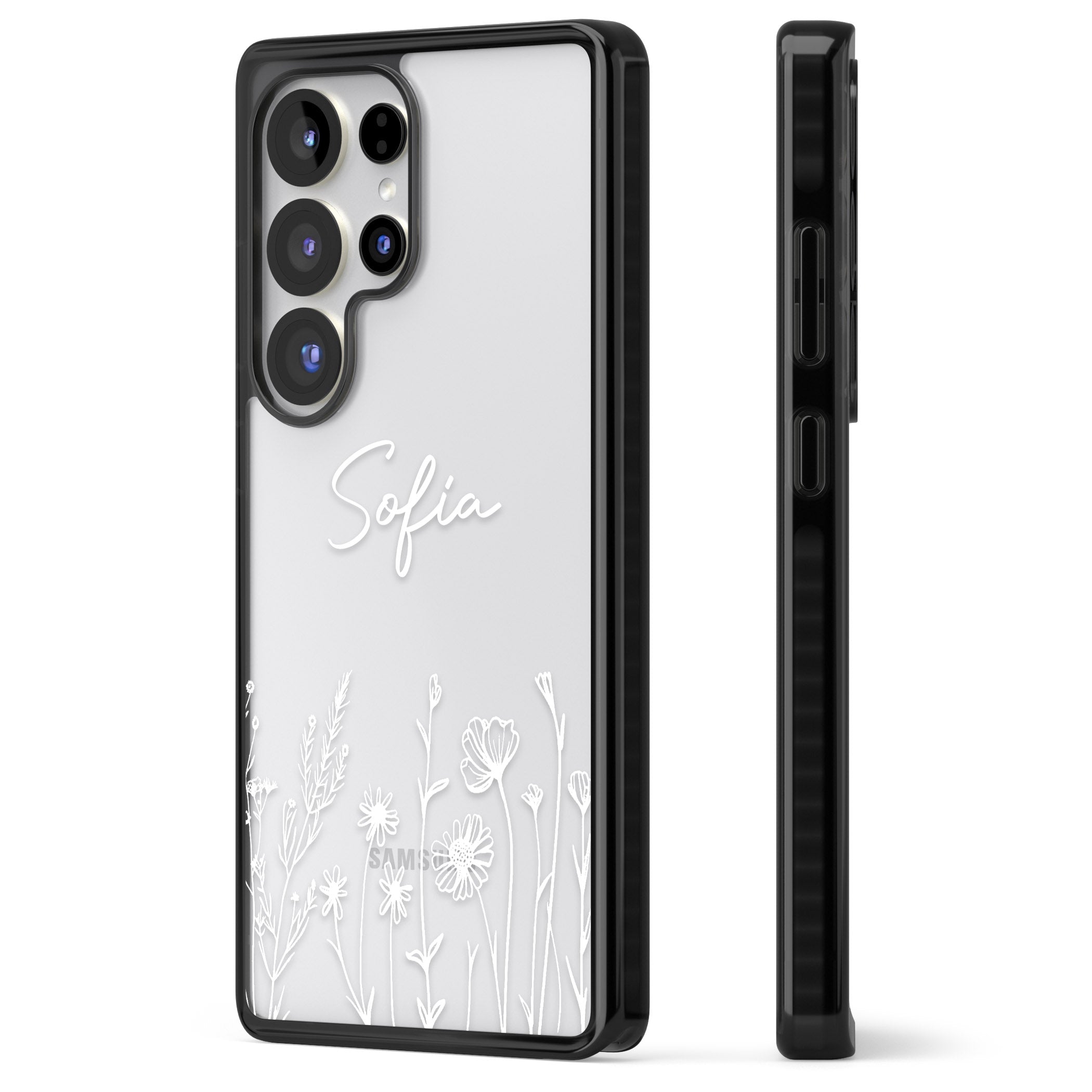 Personalised White Wildflowers