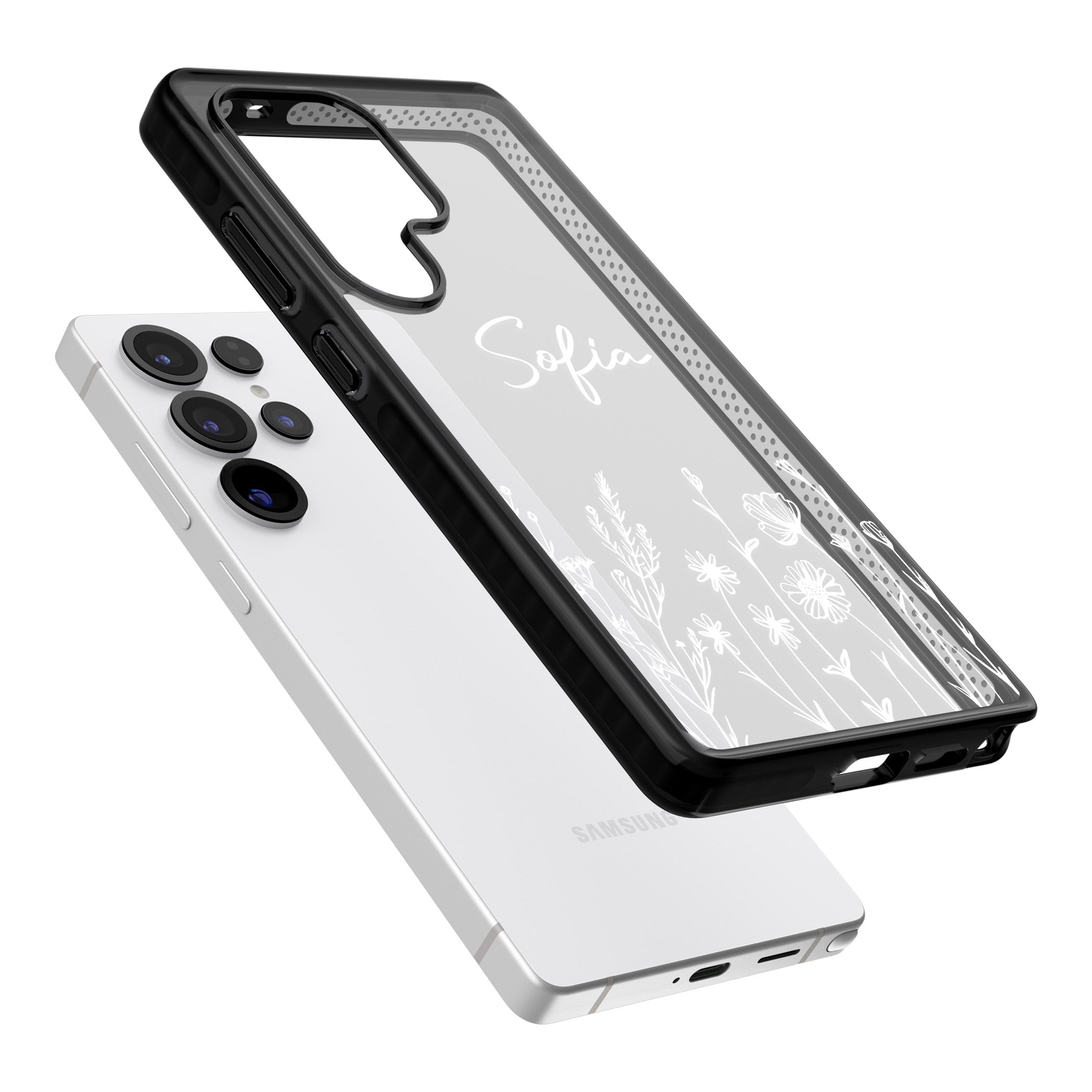 Personalised White Wildflowers