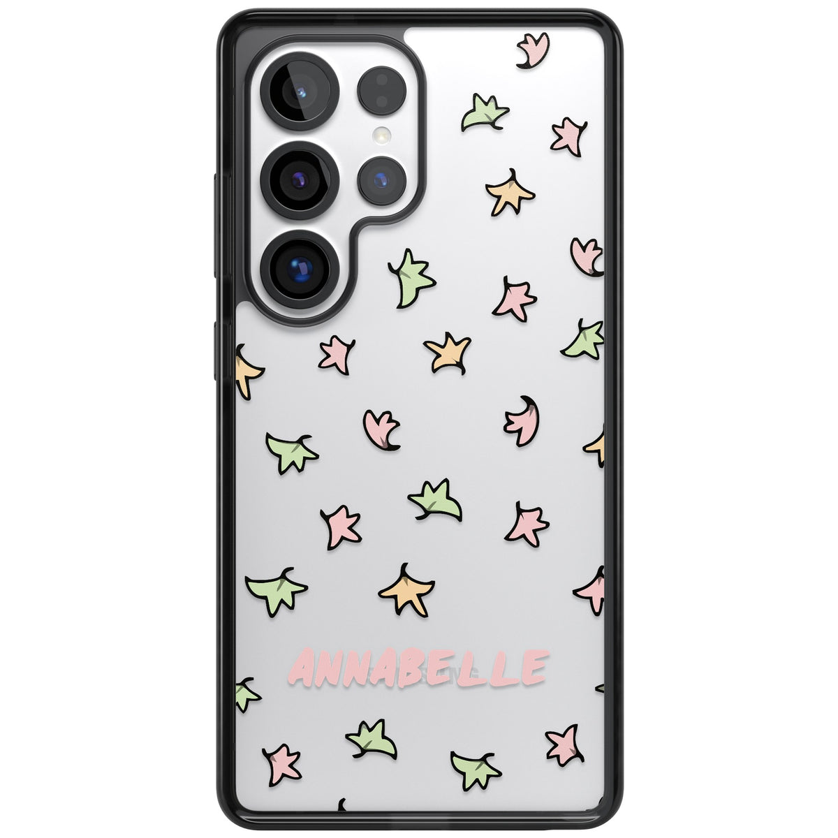Personalised Heartstopper Leaves Pattern Samsung S25 Ultra / Samsung S26 Ultra Impact Black Phone Case front