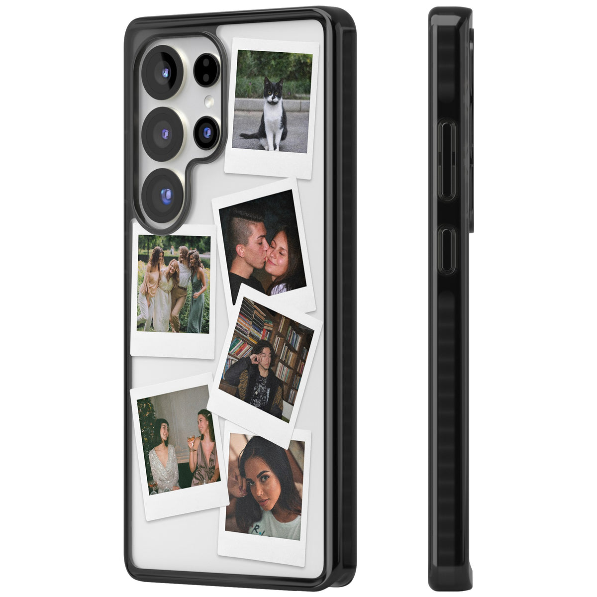 Personalised Classic Instant Photos Samsung S25 Ultra / Samsung S26 Ultra Impact Black Phone Case side
