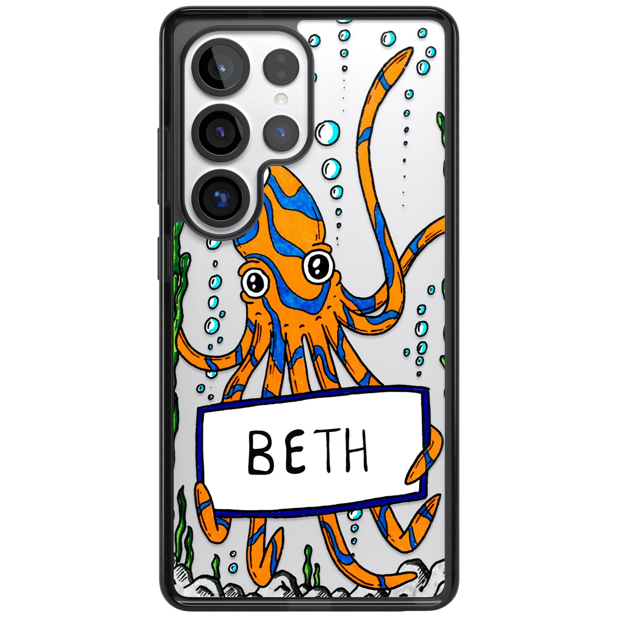 Personalised Octo Samsung S25 Ultra / Samsung S26 Ultra Impact Black Phone Case front