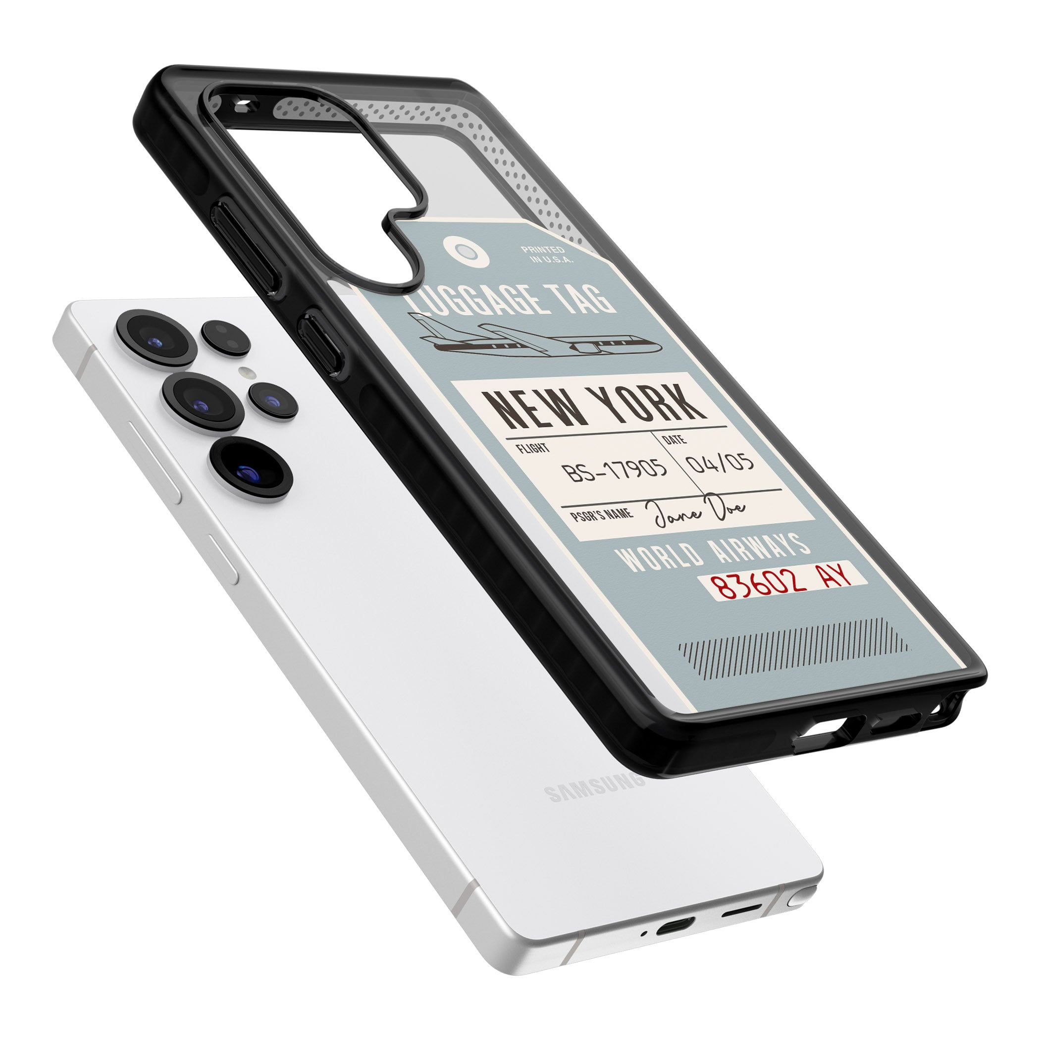 Personalised Vintage Usa Luggage Tag