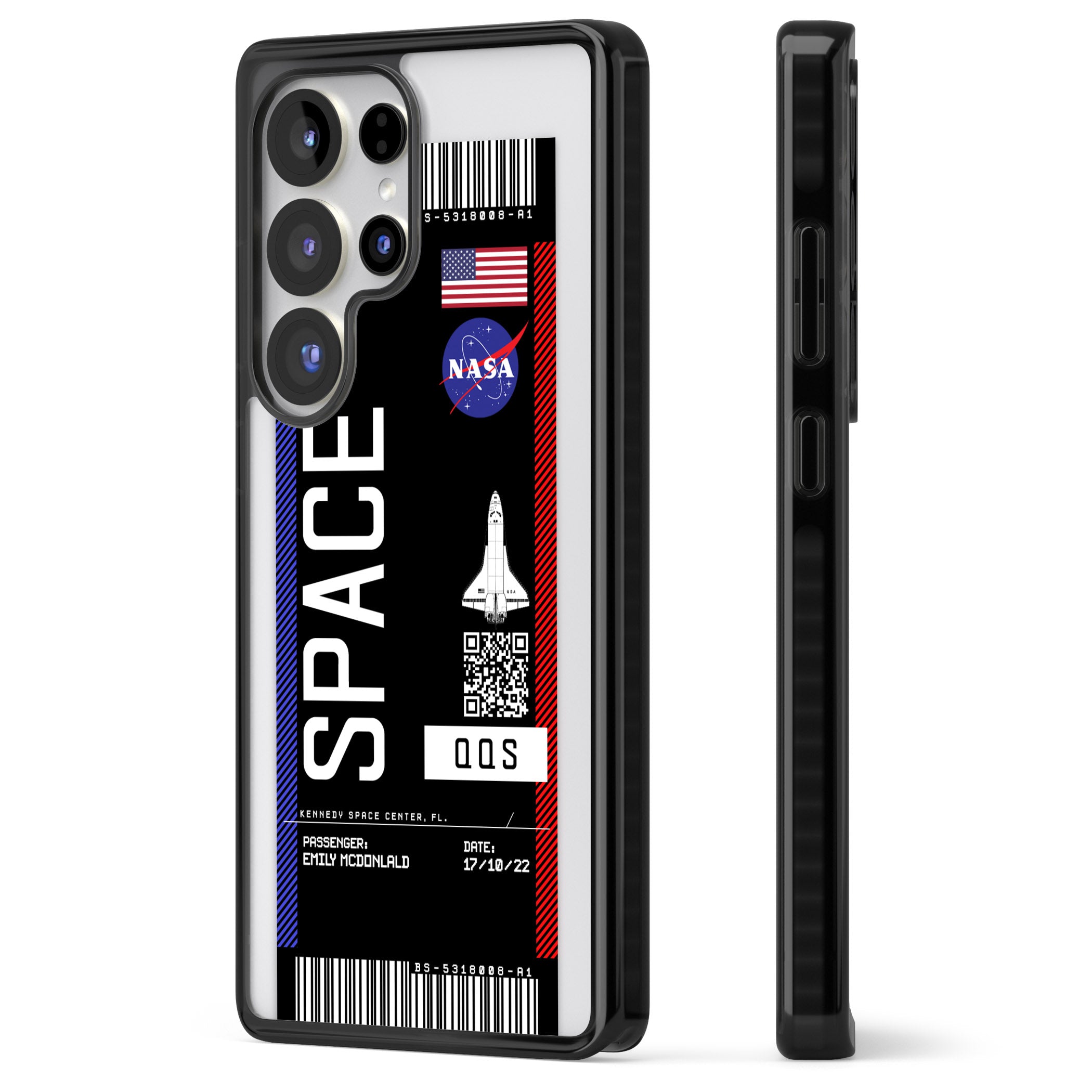Personalised Nasa Boarding Pass (Dark)