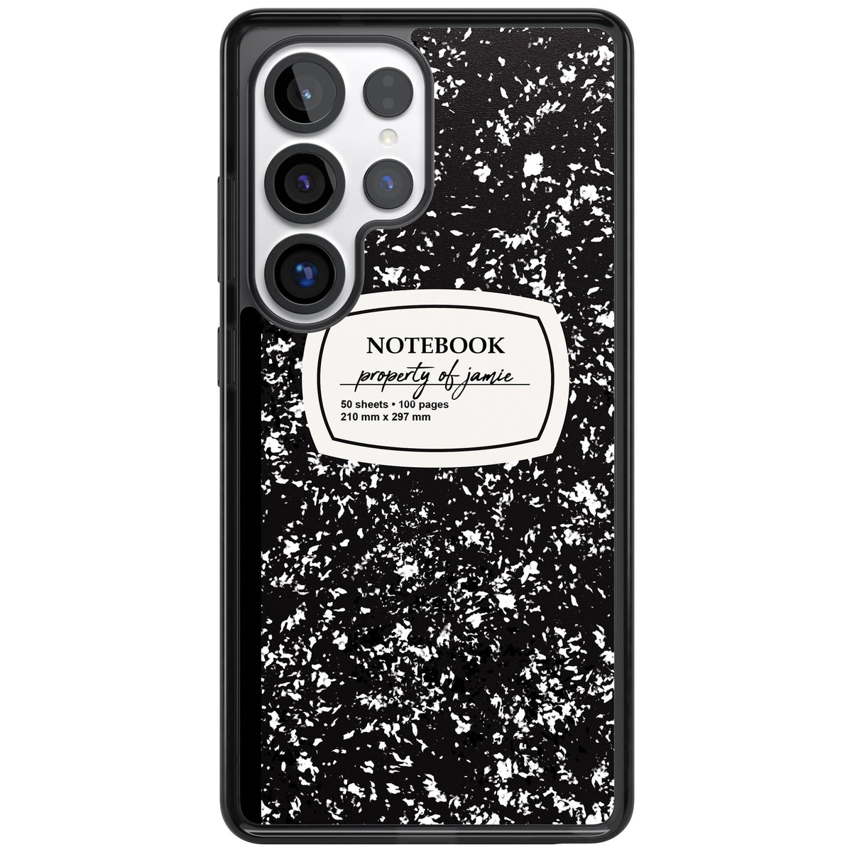 Personalised Classic Composition Samsung S25 Ultra / Samsung S26 Ultra Impact Black Phone Case front