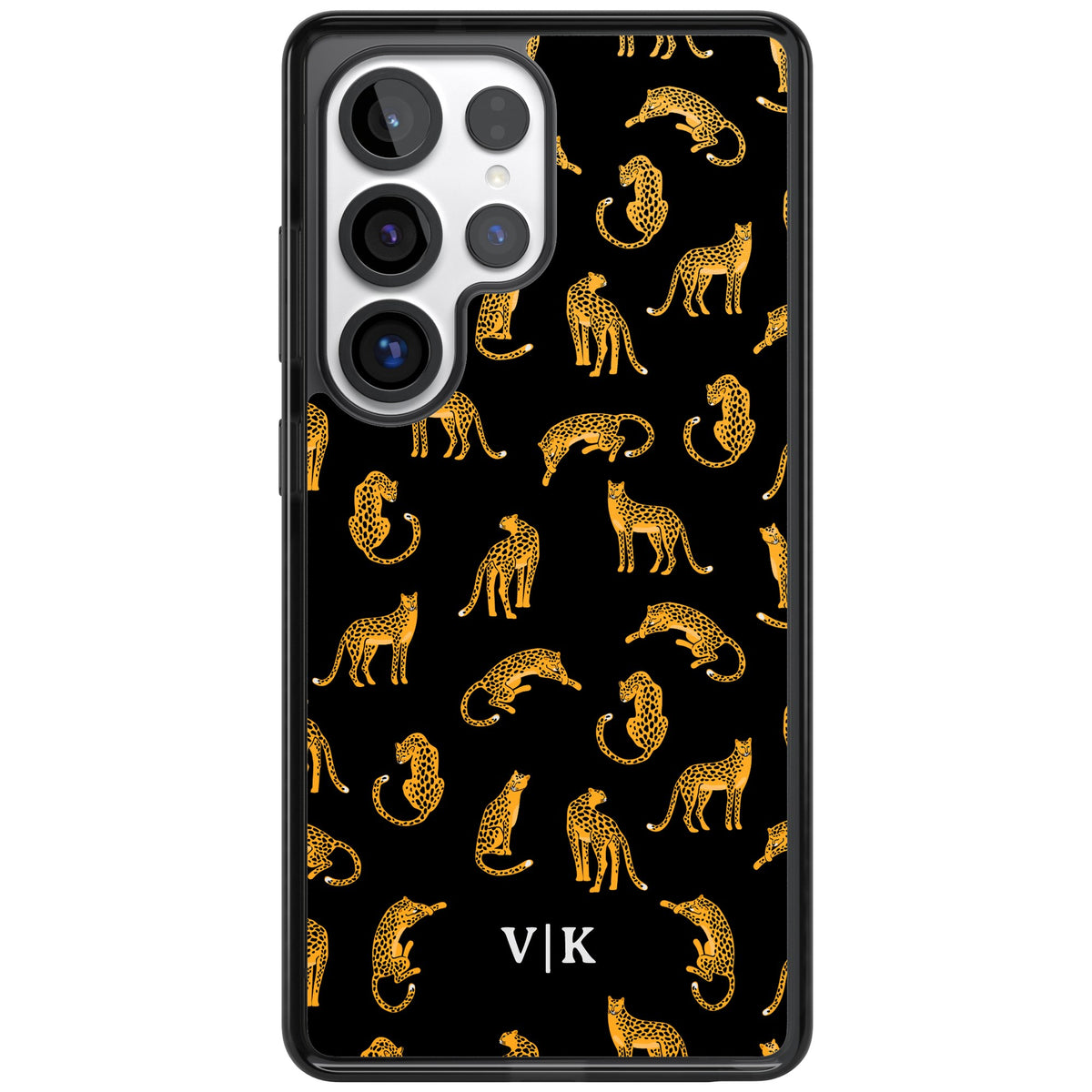 Personalised Safari Cheetahs Samsung S25 Ultra / Samsung S26 Ultra Impact Black Phone Case front