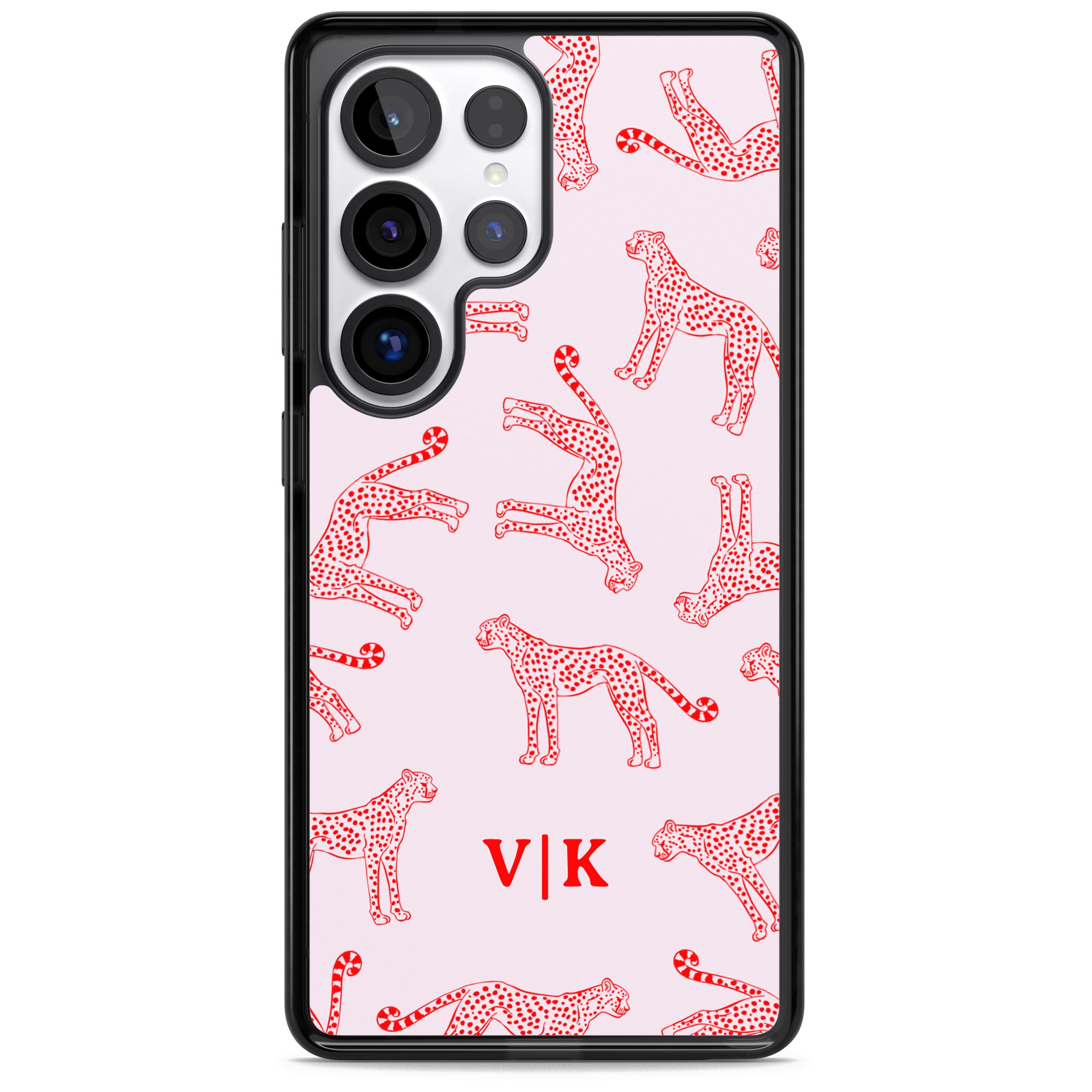 Personalised Red & Pink Cheetah