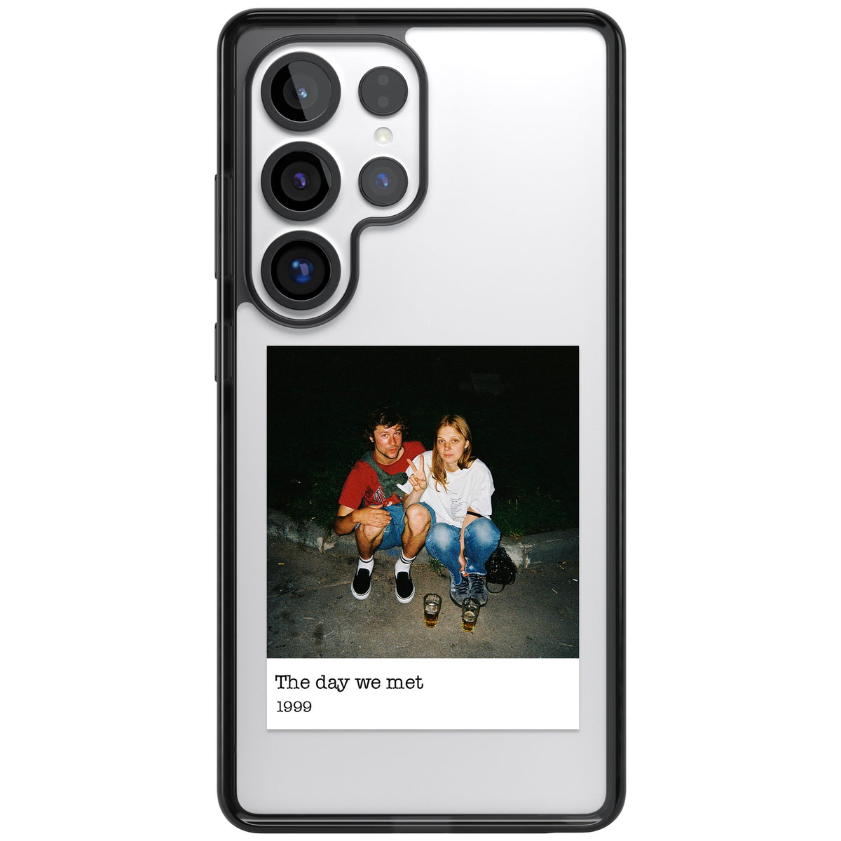 Personalised Photo Memory Samsung S25 Ultra / Samsung S26 Ultra Impact Black Phone Case front