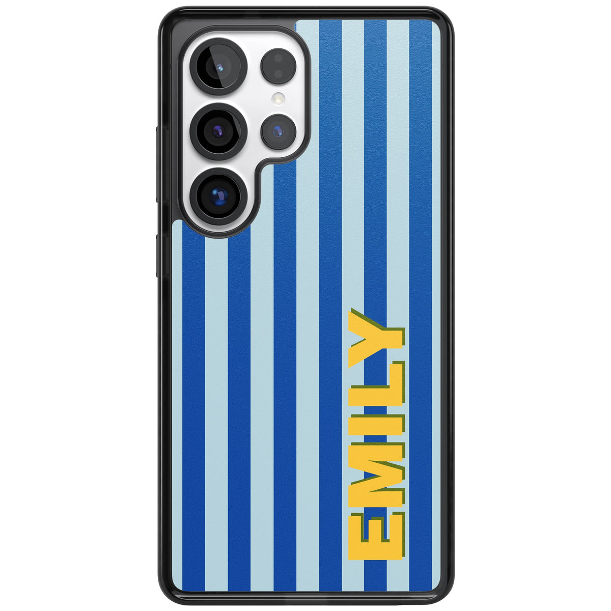 Personalised Athenian Stripe Samsung S25 Ultra / Samsung S26 Ultra Impact Black Phone Case front