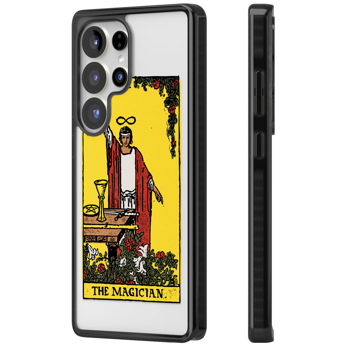 Personalised The Magician Tarot Card (Color) Samsung S25 Ultra / Samsung S26 Ultra Impact Black Phone Case side