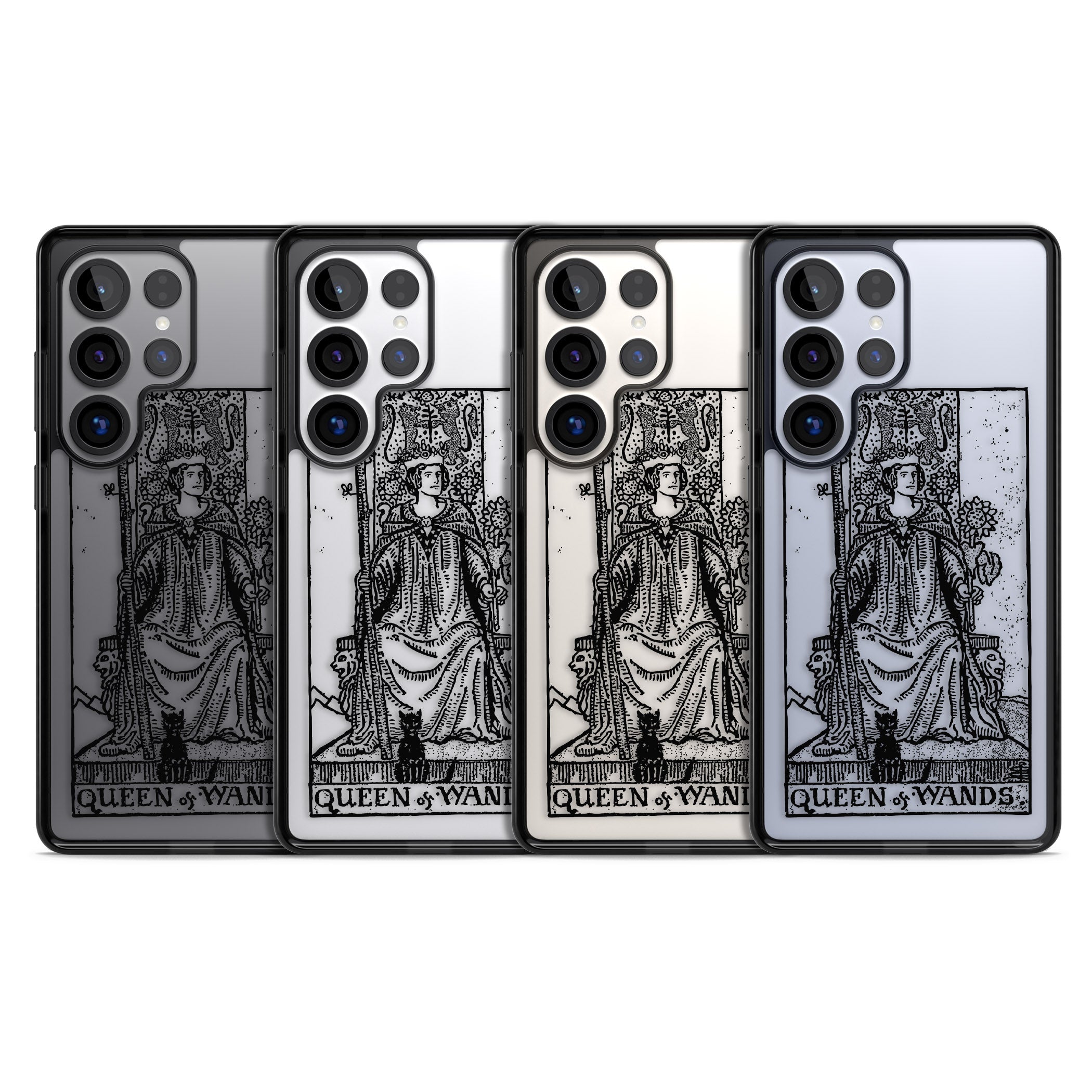 Personalised Queen Of Wands Tarot Card (Clear)