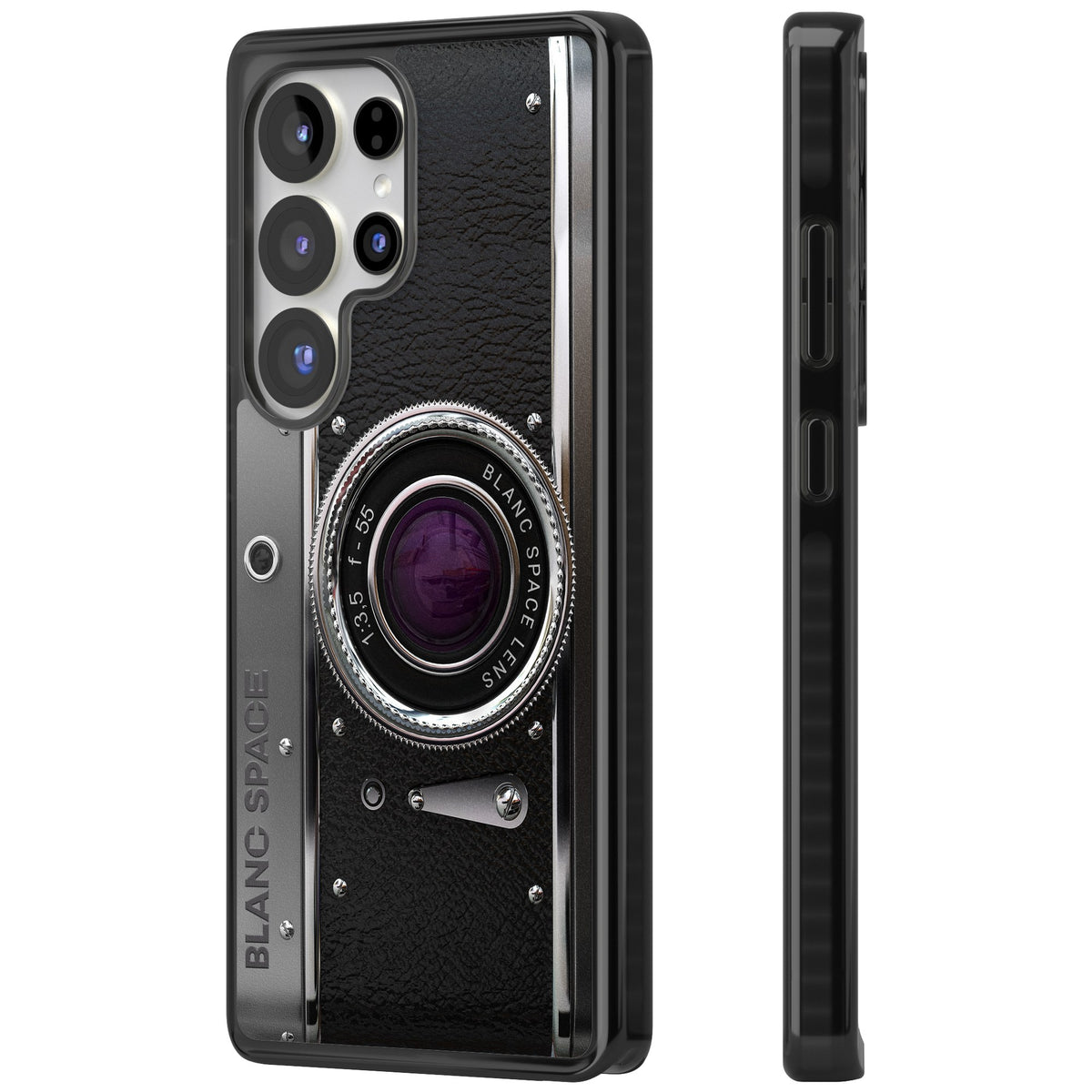 Vintage Classic Camera Samsung S25 Ultra / Samsung S26 Ultra Impact Black Phone Case side