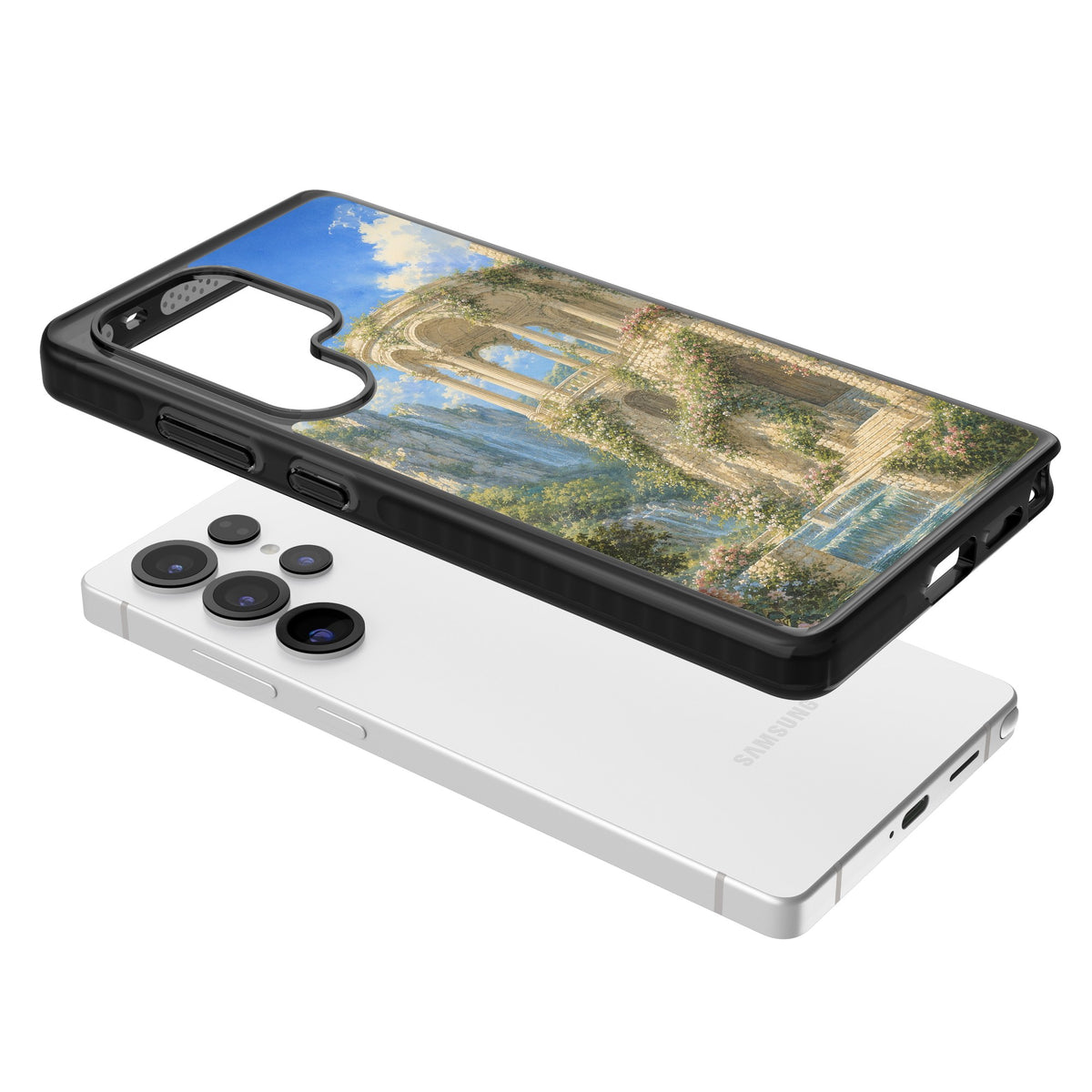 Palace Pavilion Samsung S25 Ultra / Samsung S26 Ultra Impact Black Phone Case angled