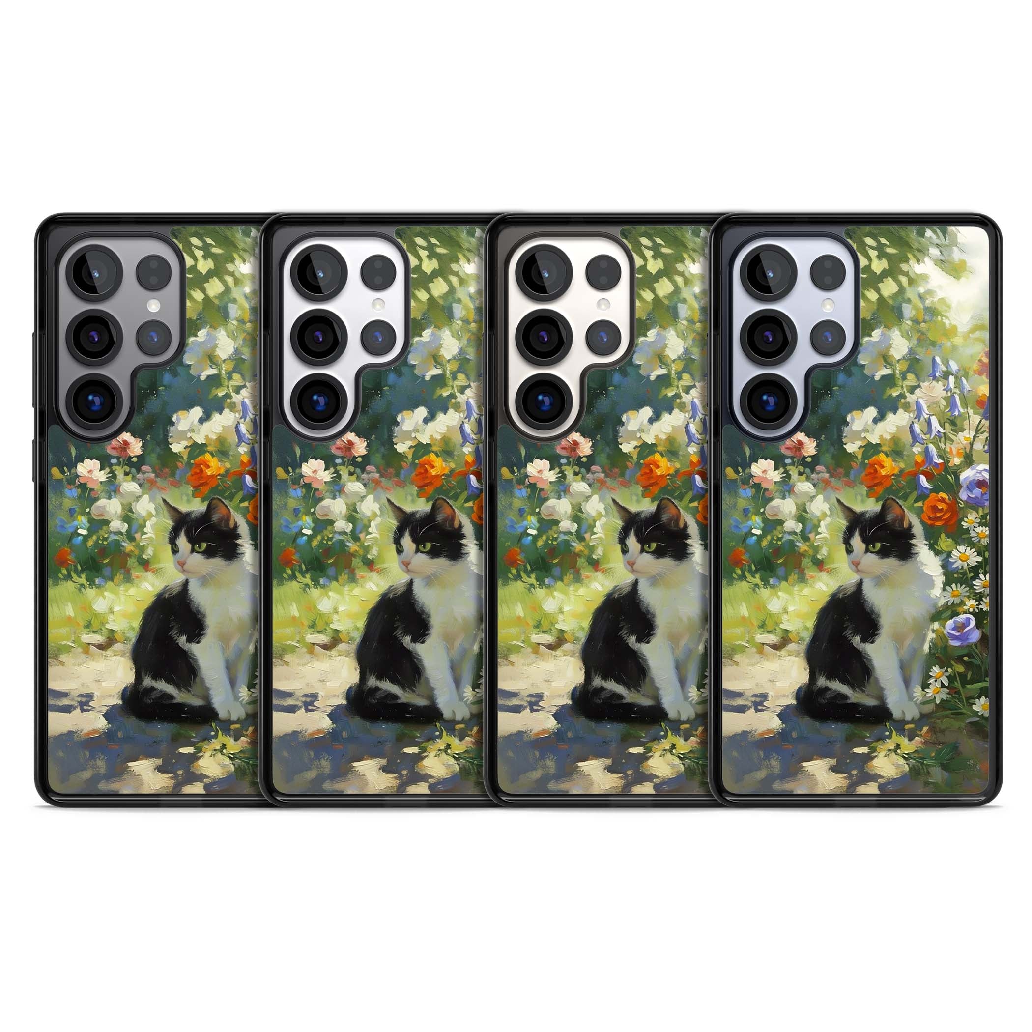 Cat In The Meadow for her iPhone case | Black Impact case for Samsung Galaxy S25 Ultra