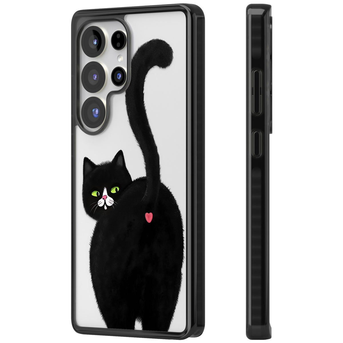 The Cat's Kiss Samsung S25 Ultra / Samsung S26 Ultra Impact Black Phone Case side