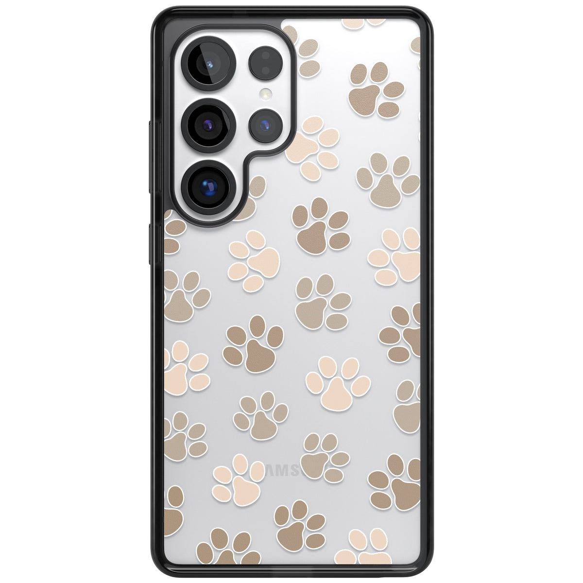 Paw Prints Samsung S25 Ultra / Samsung S26 Ultra Impact Black Phone Case front